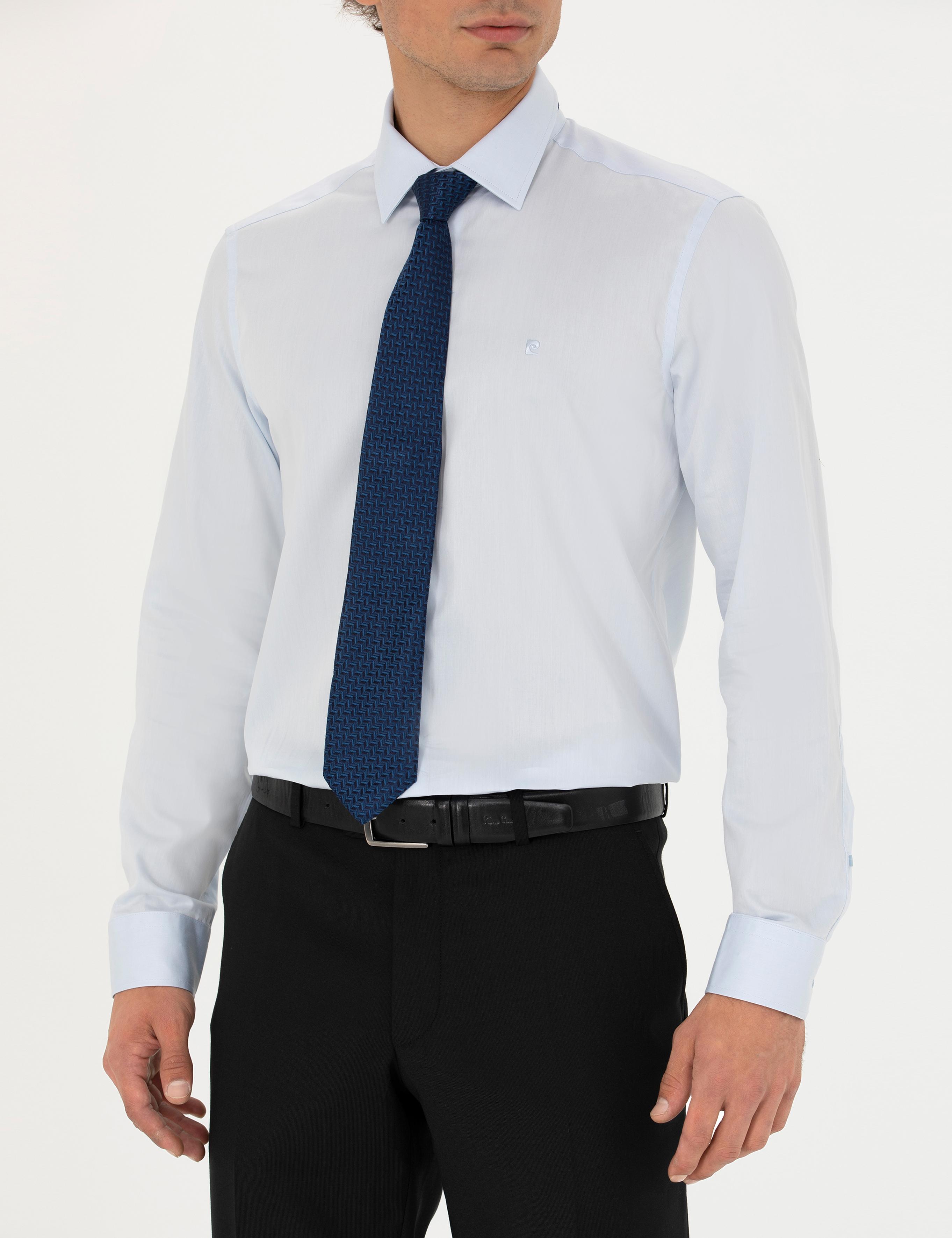 Açık Mavi Slim Fit Uzun Kollu Gömlek