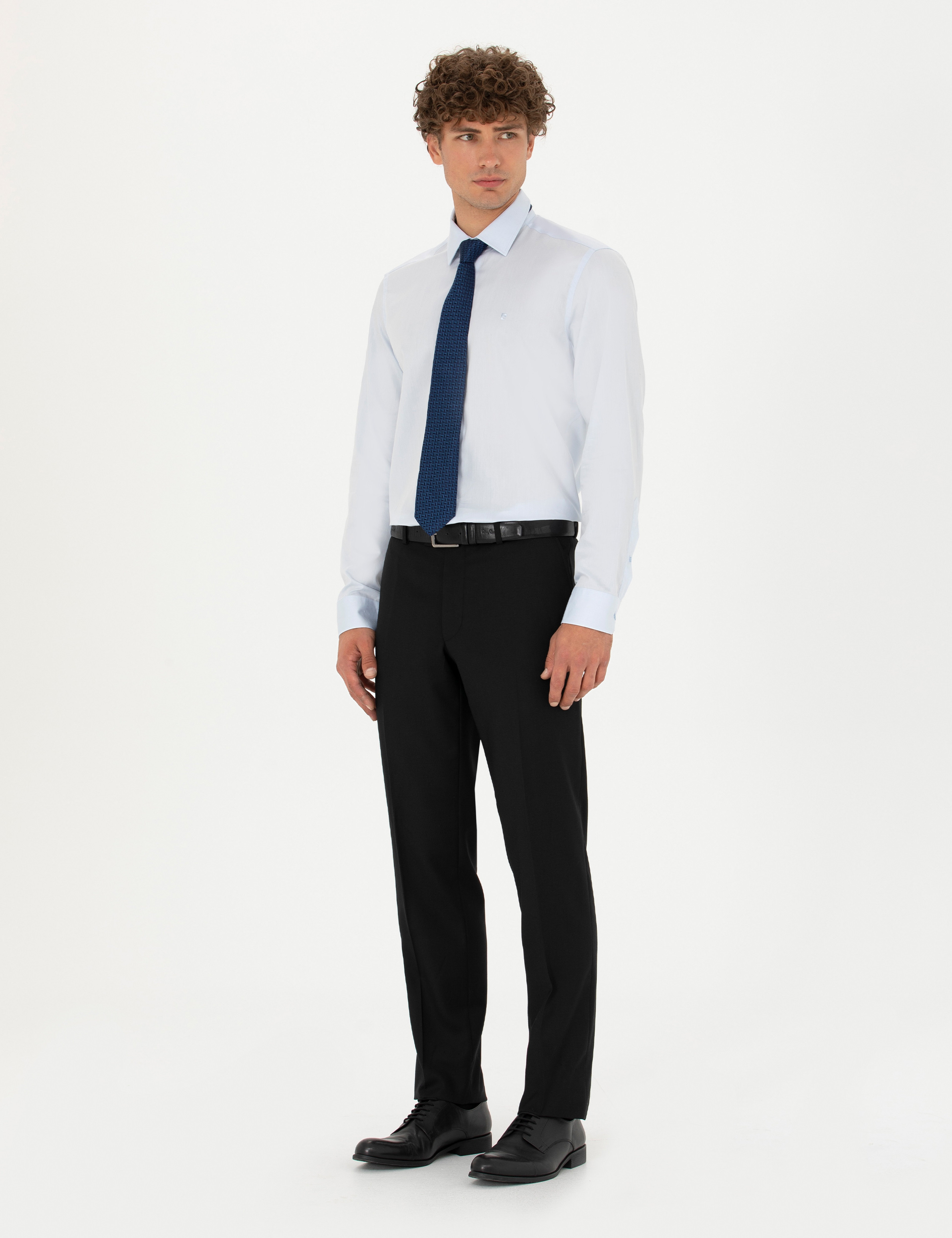 Açık Mavi Slim Fit Uzun Kollu Gömlek