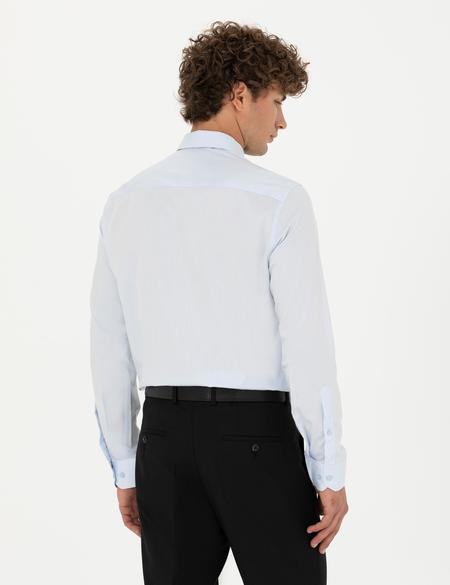 Açık Mavi Slim Fit Uzun Kollu Gömlek - 50275691015
