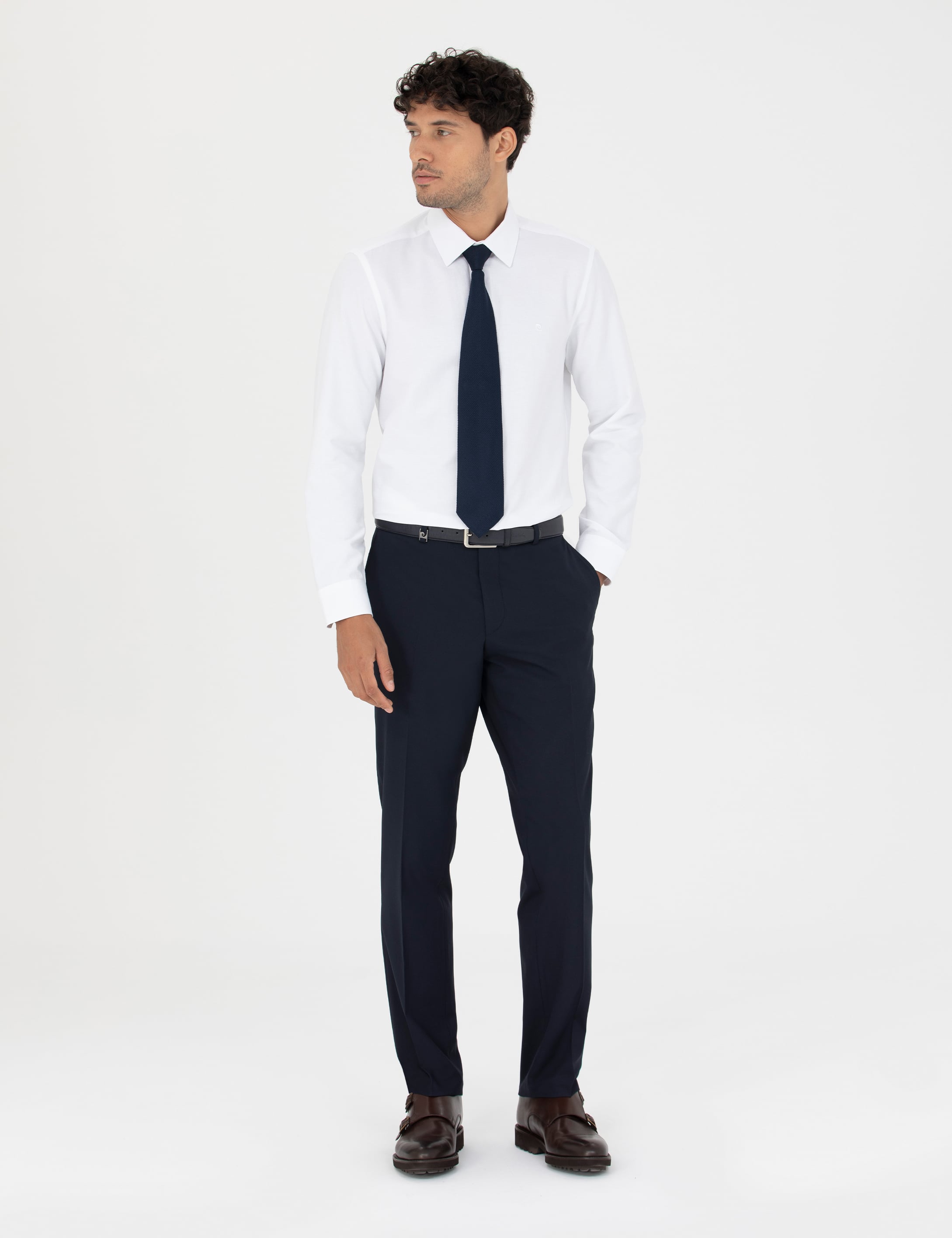 Lacivert Slim Fit Kumaş Pantolon - Image 1