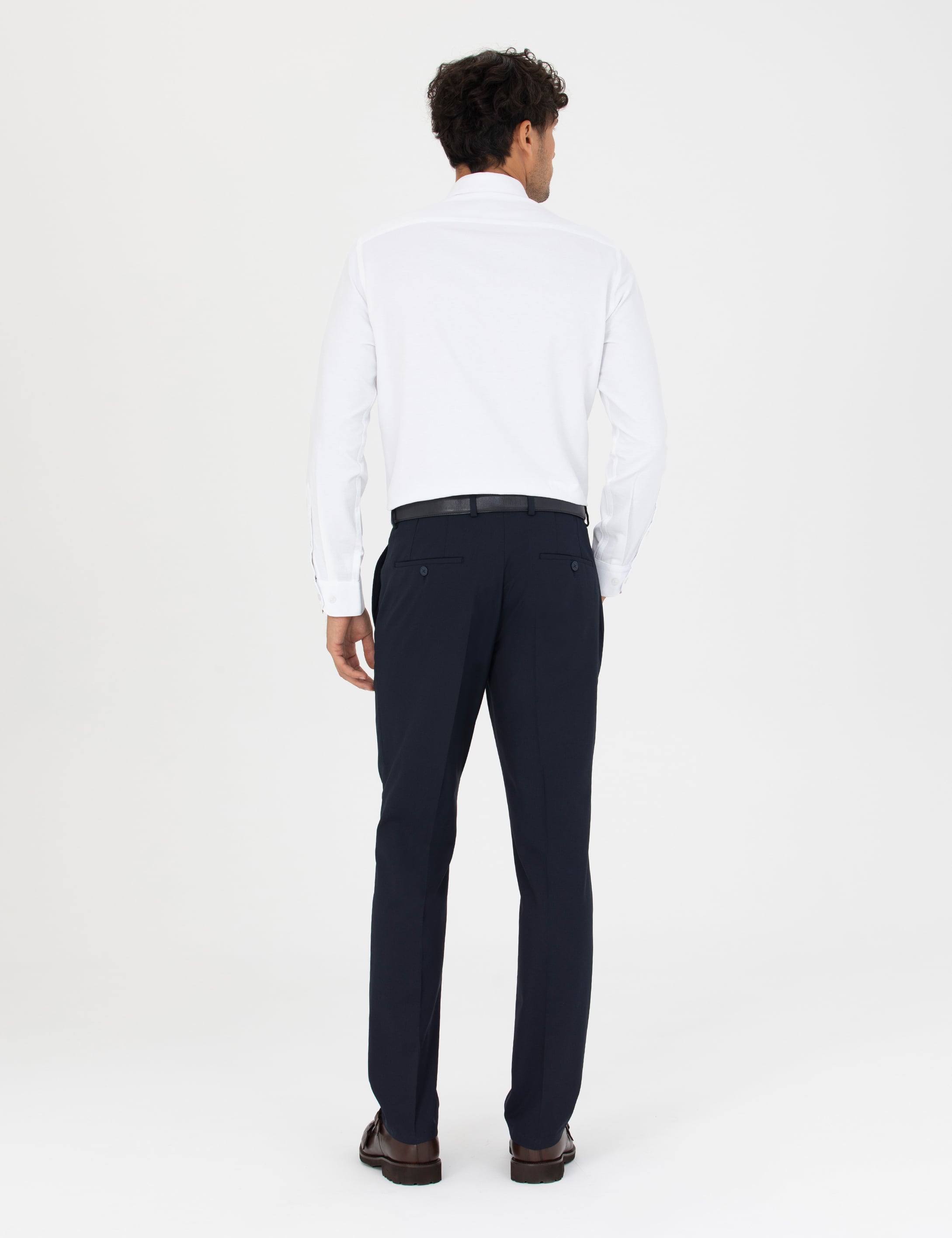 Lacivert Slim Fit Kumaş Pantolon - Image 3