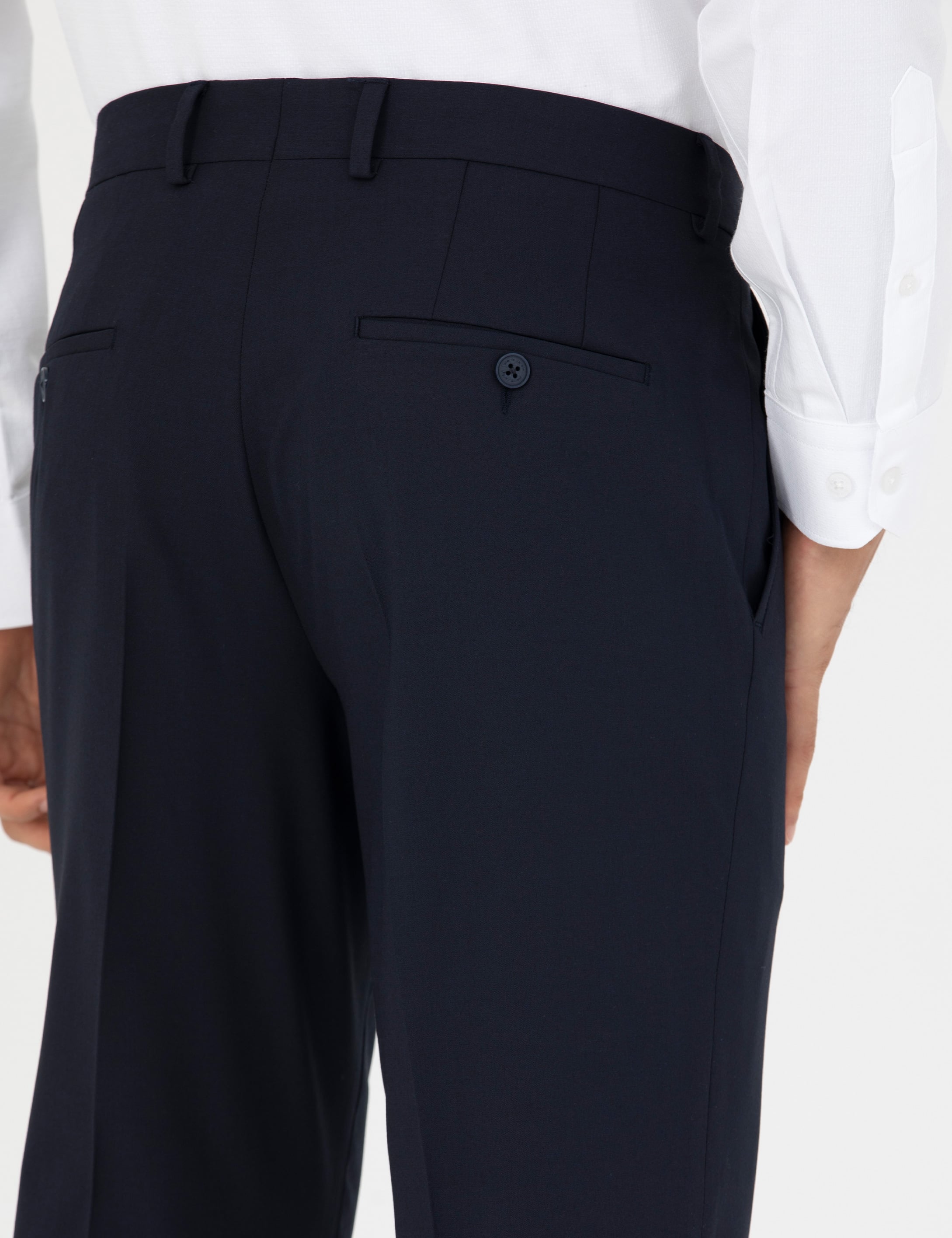 Lacivert Slim Fit Kumaş Pantolon