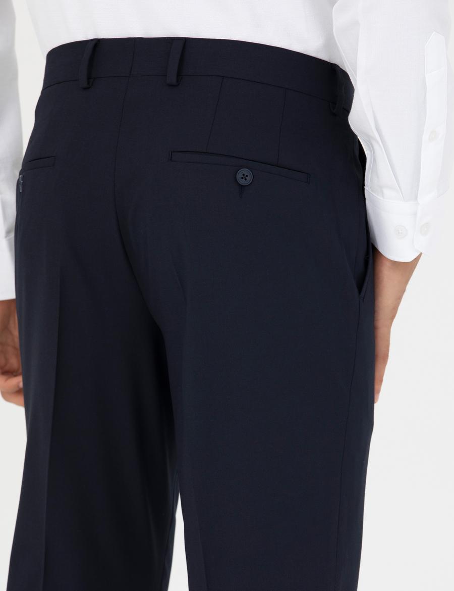 Lacivert Slim Fit Kumaş Pantolon