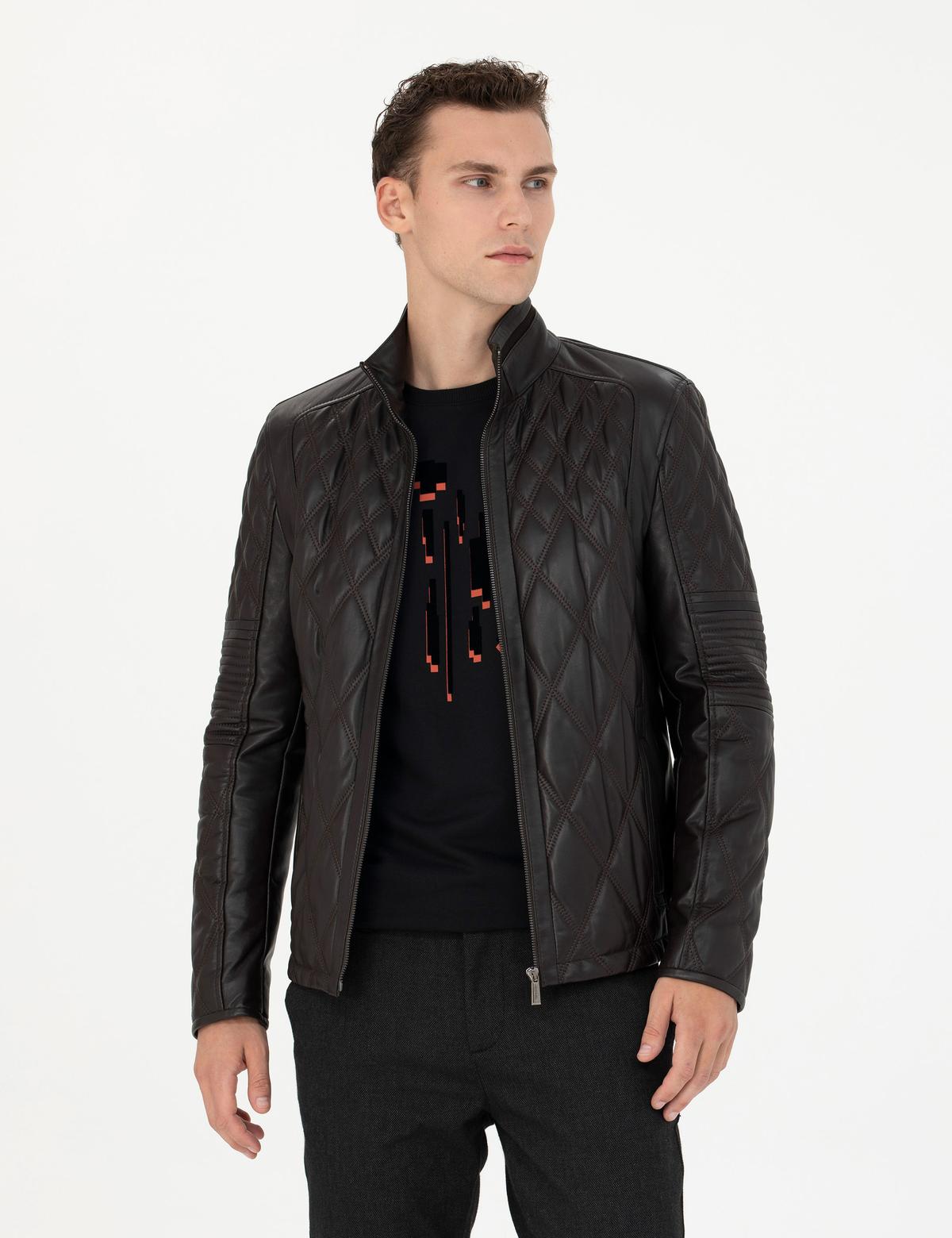 Kahverengi Deri Ceket