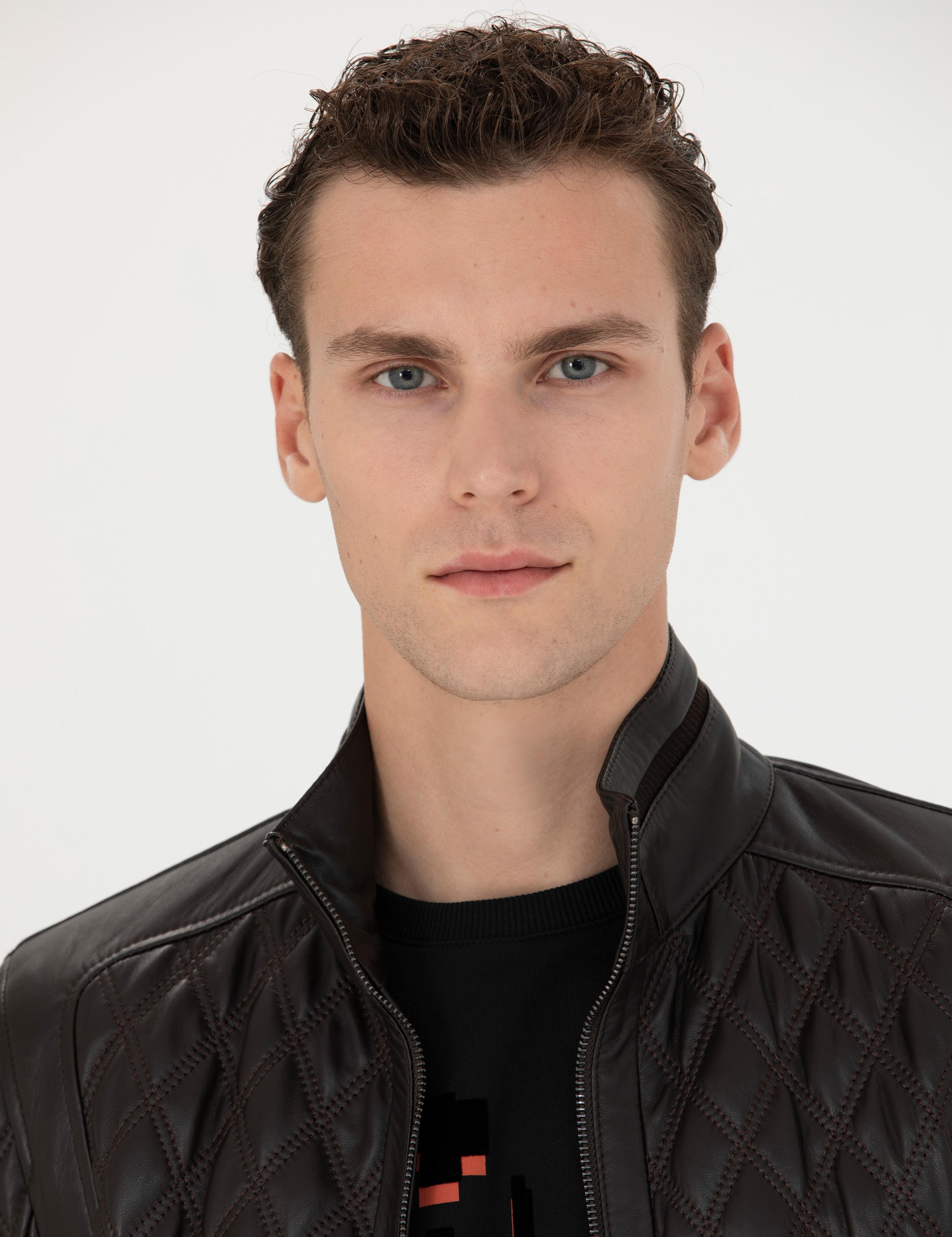 Kahverengi Deri Ceket