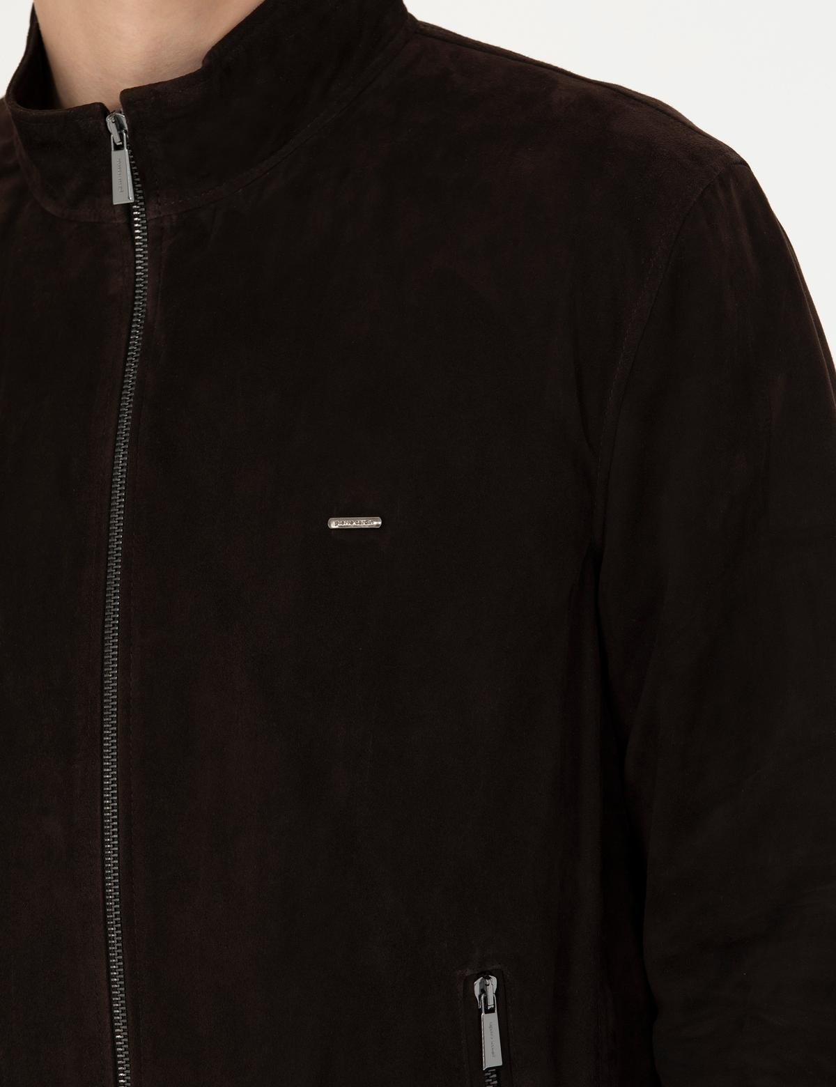 Kahverengi Deri Ceket - 50285598001