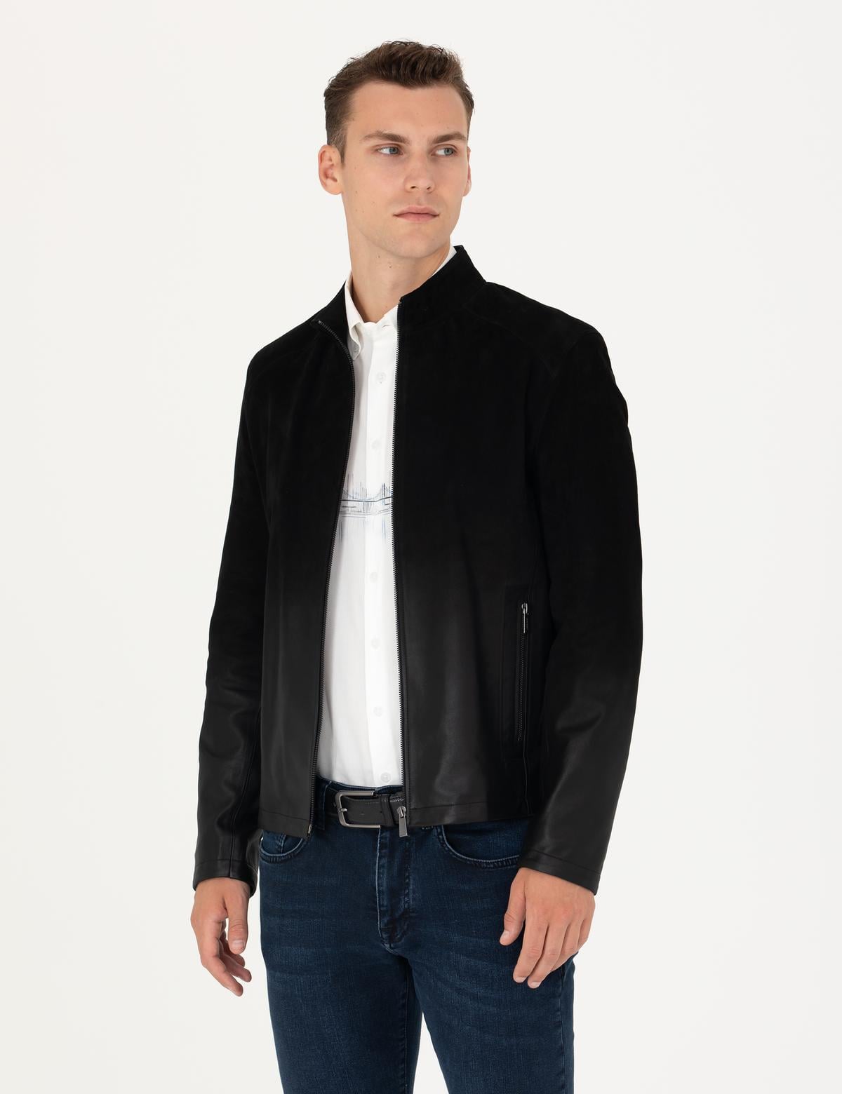 Siyah Deri Ceket - 50285600001