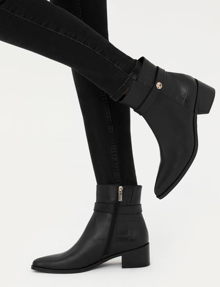 Siyah Topuklu Bot - 50277687001