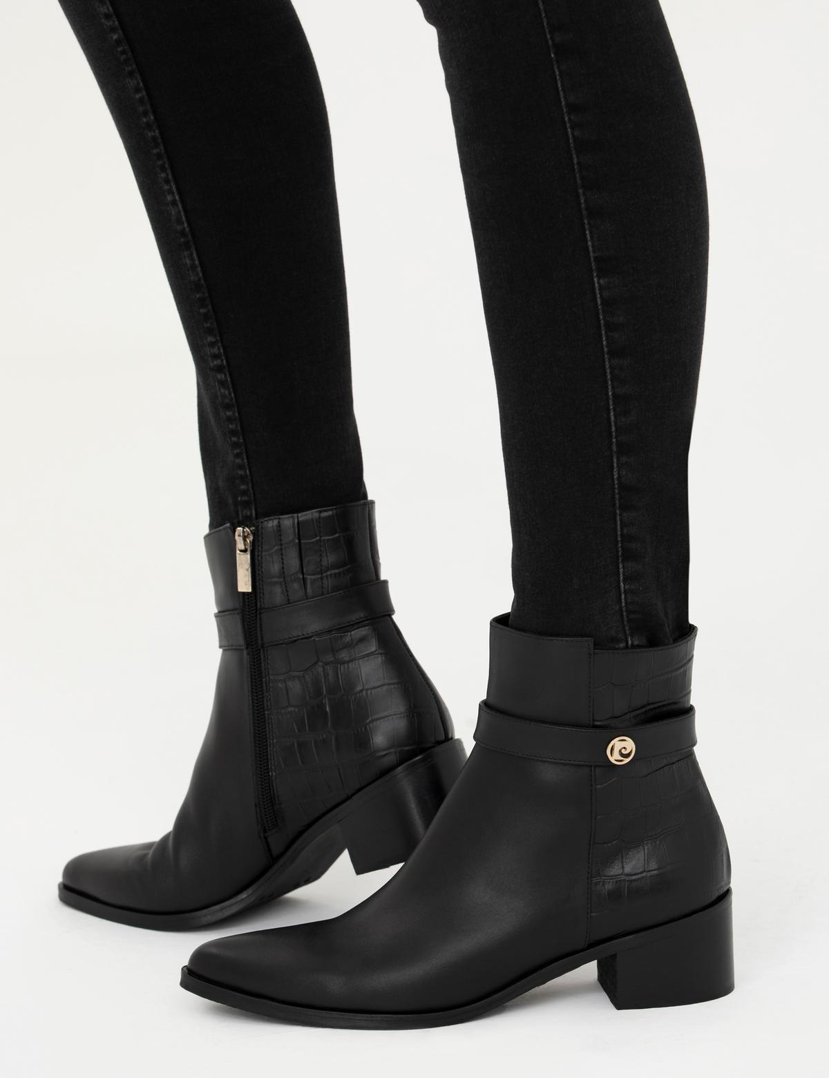 Siyah Topuklu Bot - 50277687001