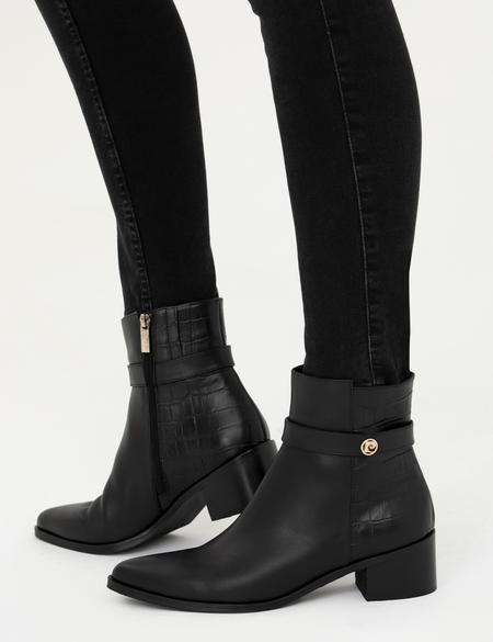 Siyah Topuklu Bot - 50277687001