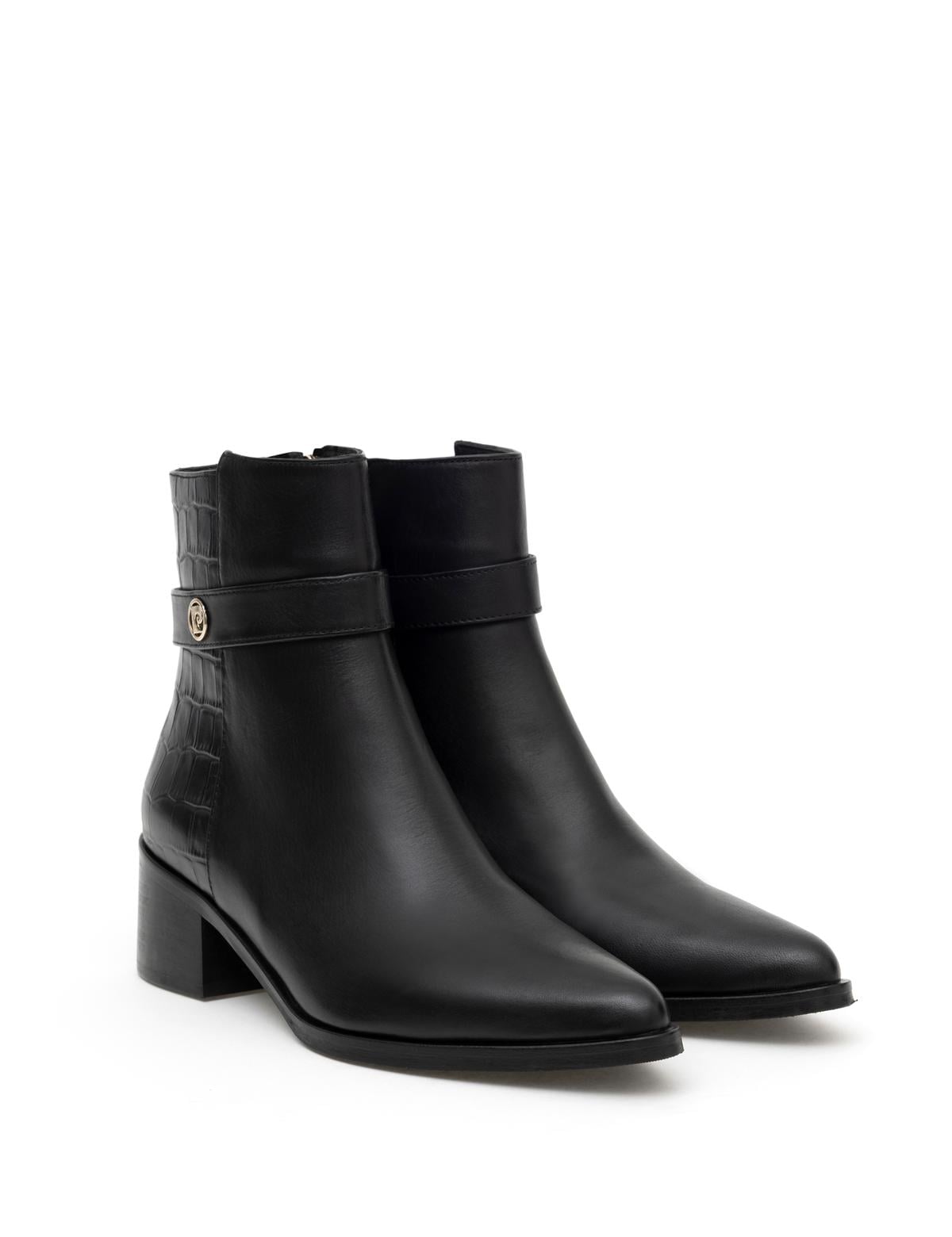 Siyah Topuklu Bot - 50277687001