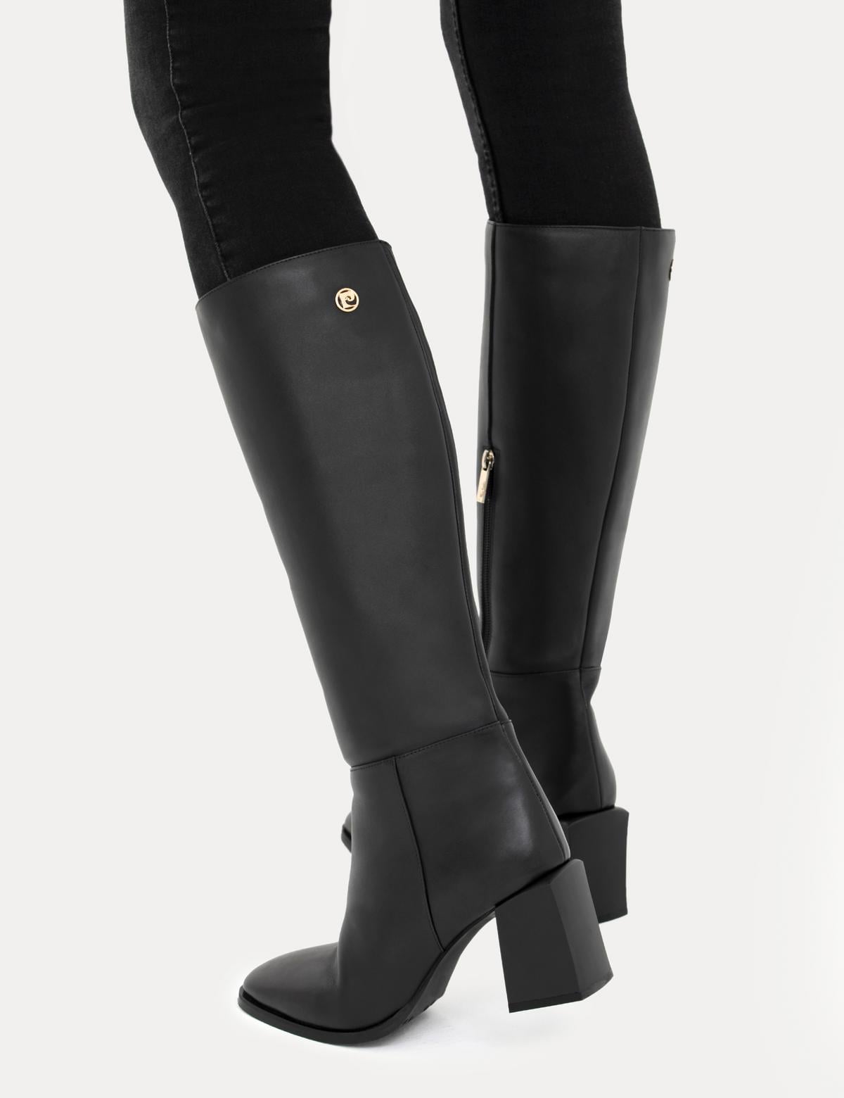 Siyah Topuklu Çizme - 50277702003