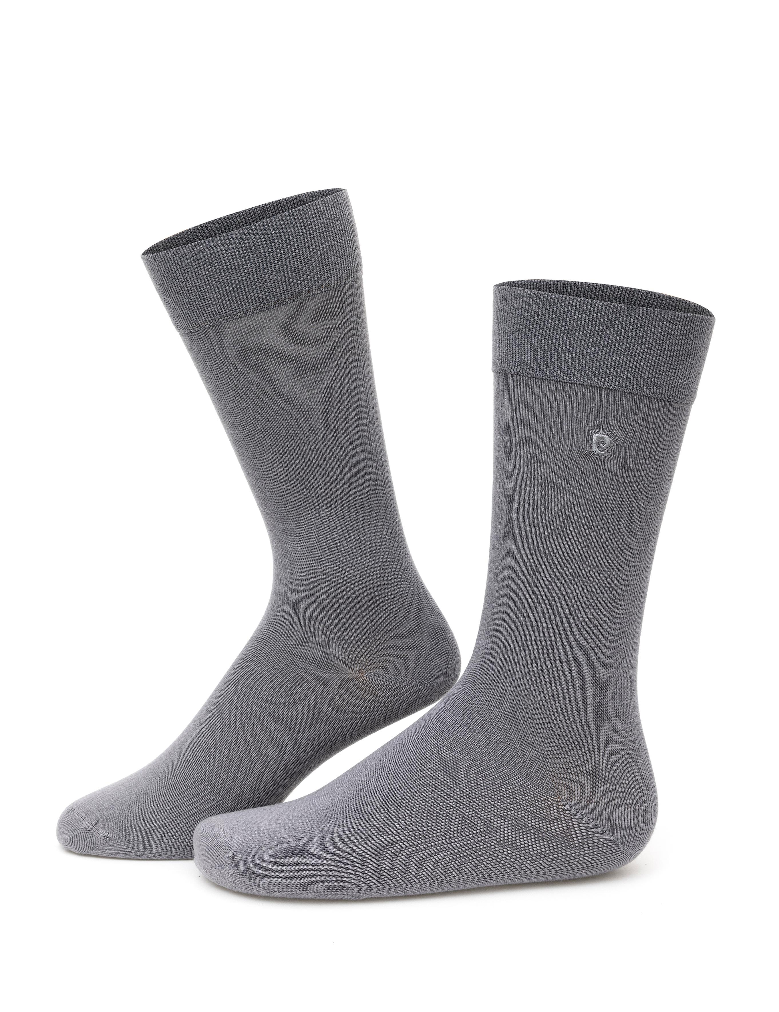 Erkek Bambu Karışımlı Gri Soket Basic Çorap