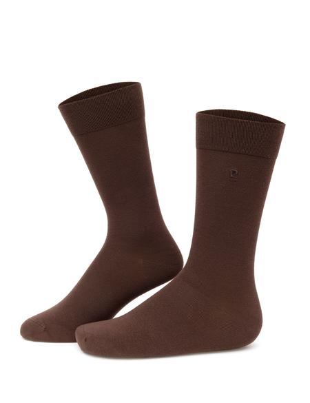 Erkek Bambu Karışımlı Kahverengi Soket Basic Çorap - 50280857005