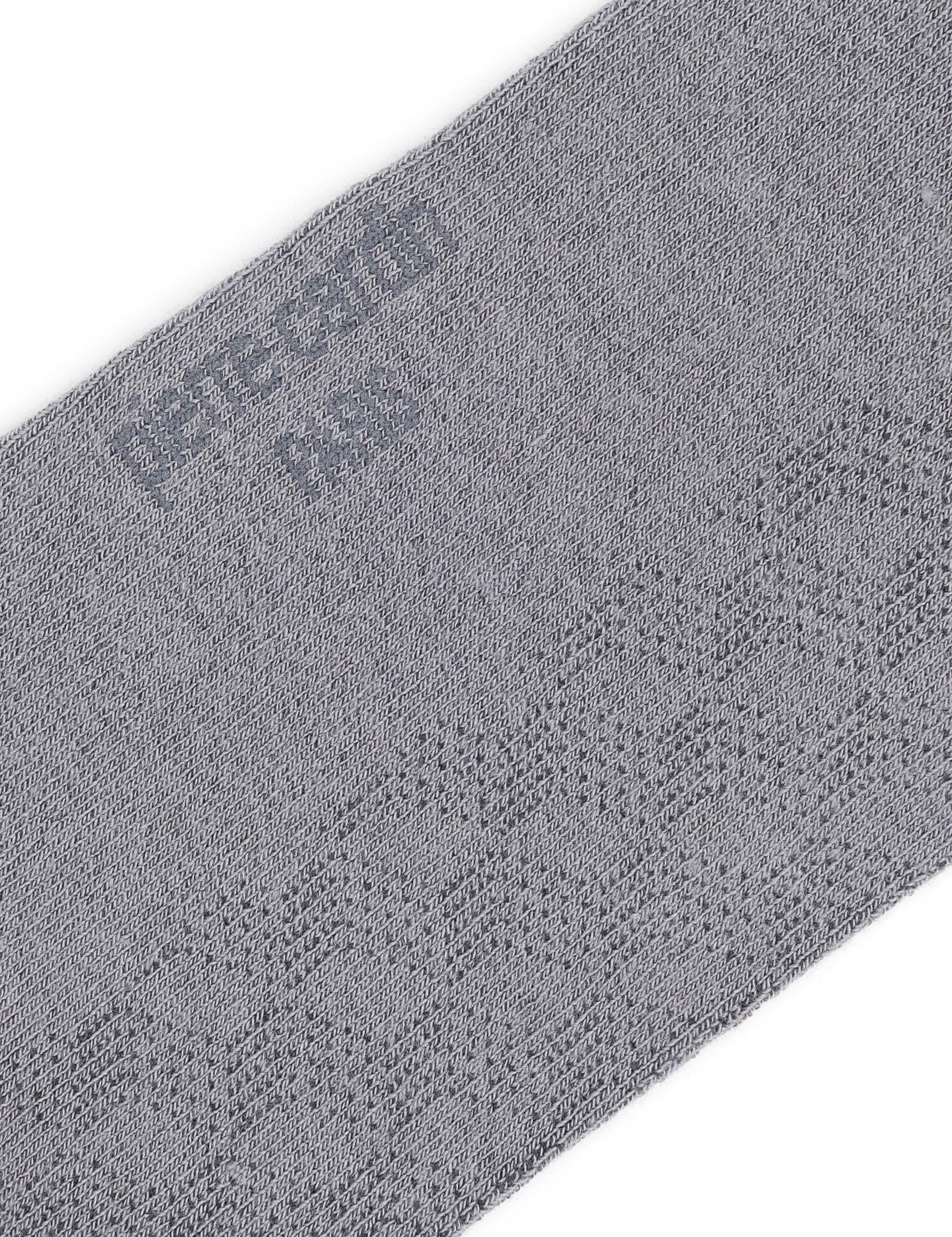 Erkek Bambu Karışımlı Gri Soket Desenli Çorap