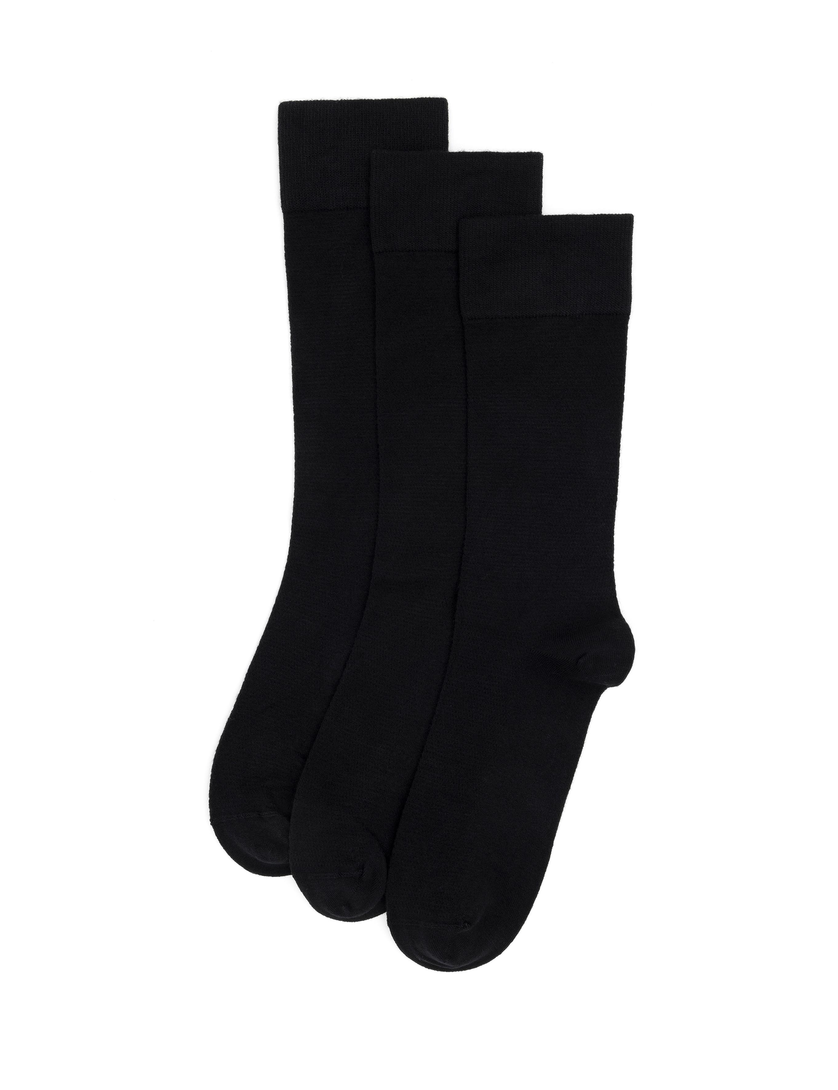 Erkek Bambu Karışımlı 3'lü Paket Siyah Soket Basic Çorap