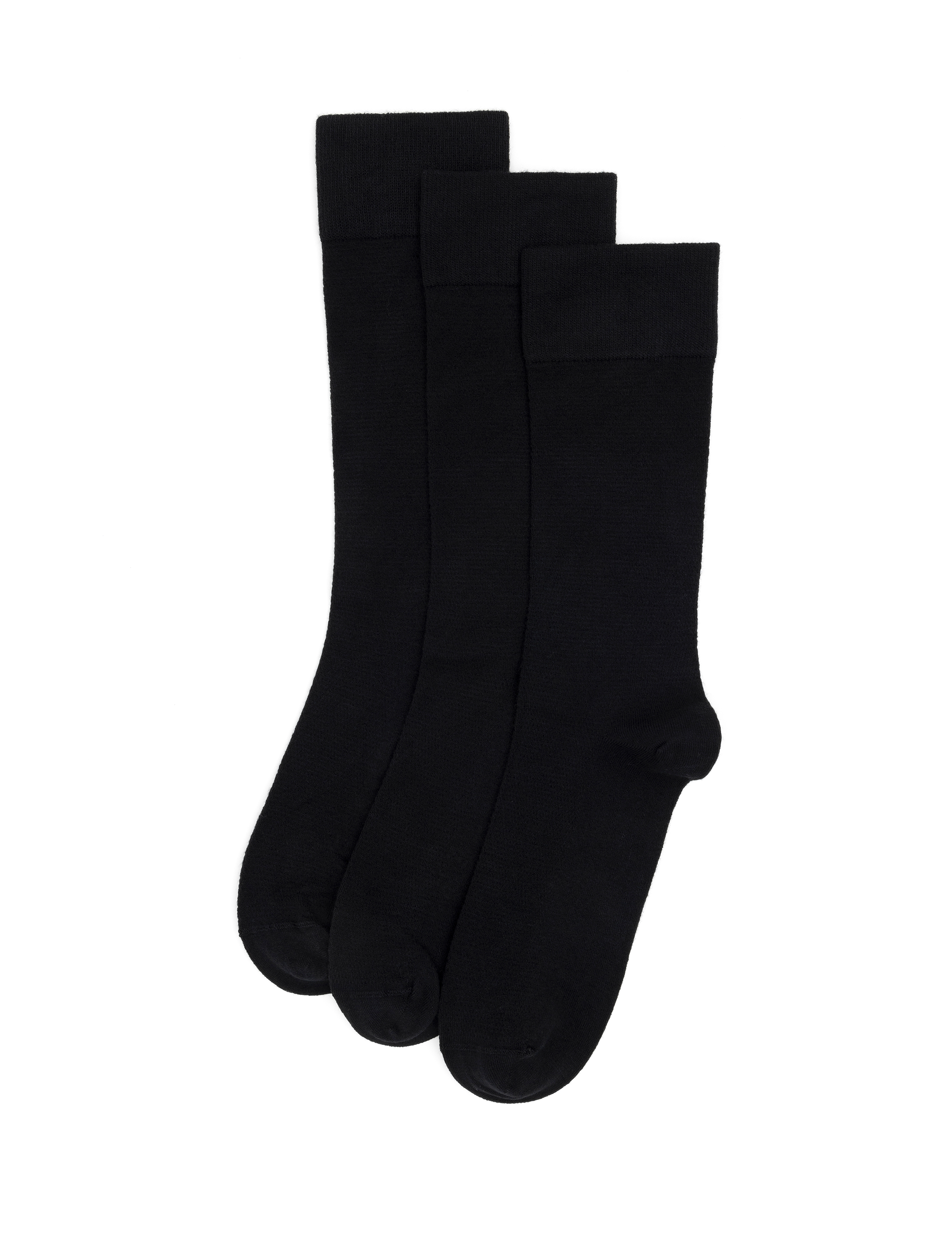 Erkek Bambu Karışımlı 3'lü Paket Siyah Soket Basic Çorap