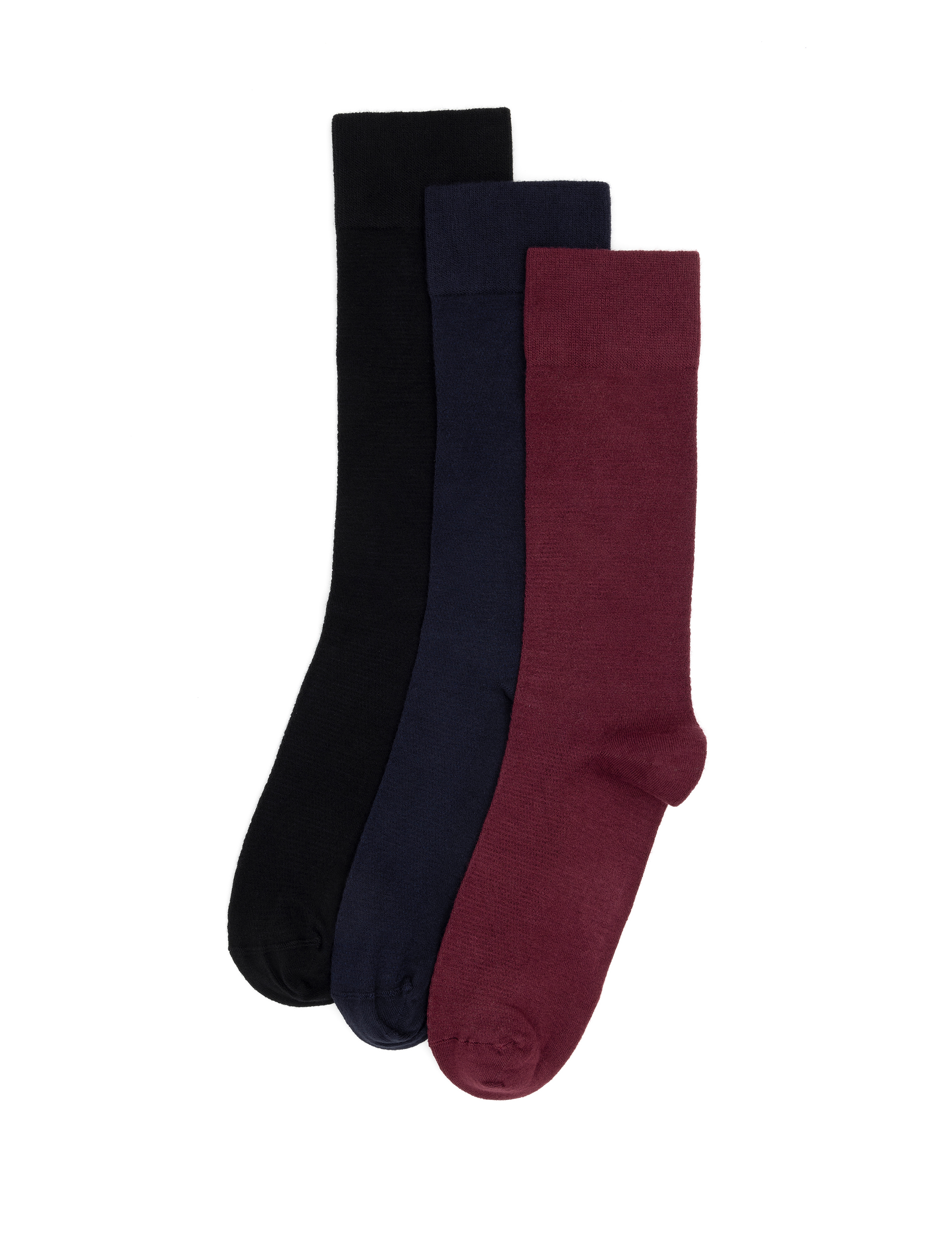 Erkek Bambu Karışımlı 3'lü Paket Lacivert Soket Basic Çorap