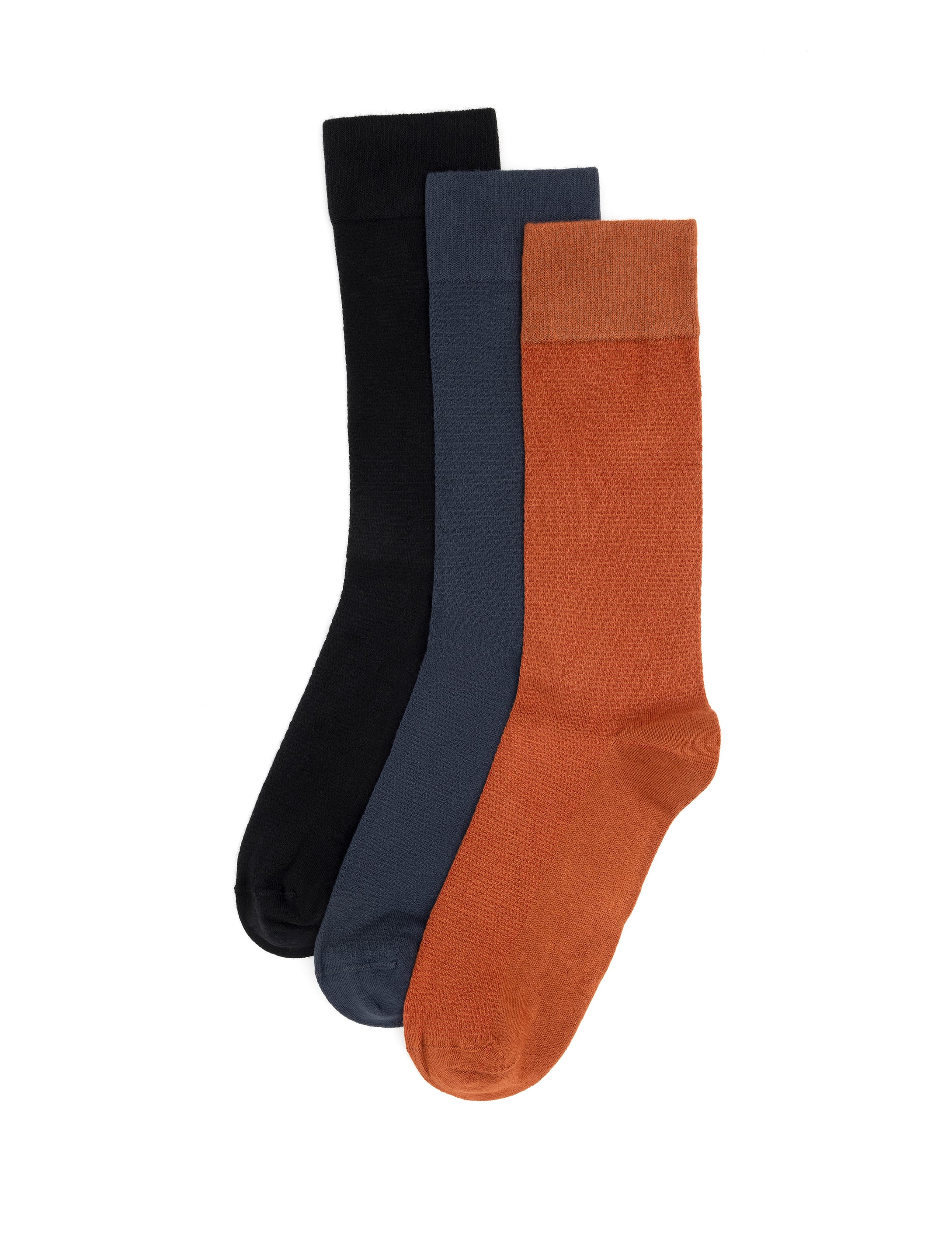 Erkek Bambu Karışımlı 3'lü Paket Turuncu Soket Basic Çorap