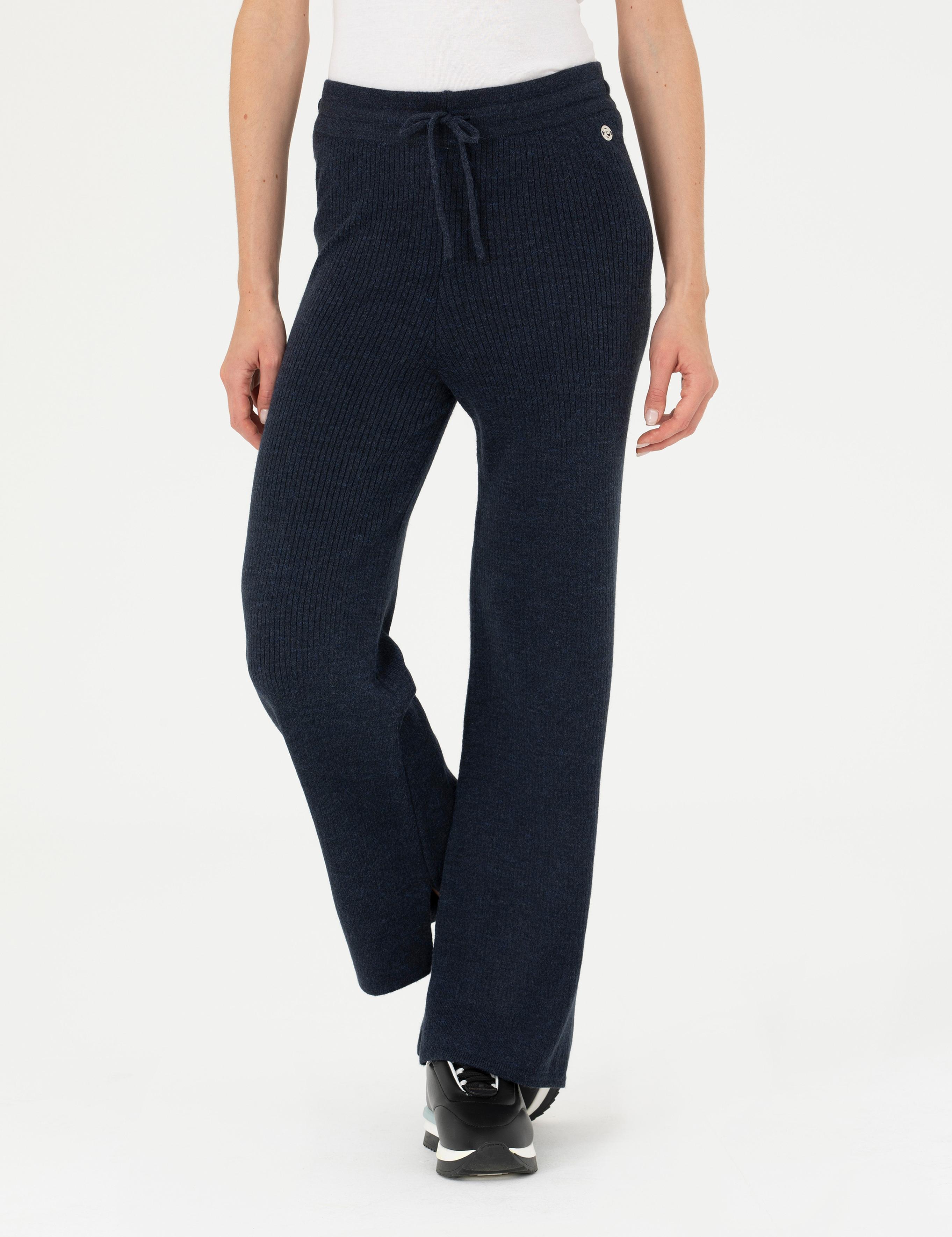 Lacivert Loose Fit Triko Pantolon