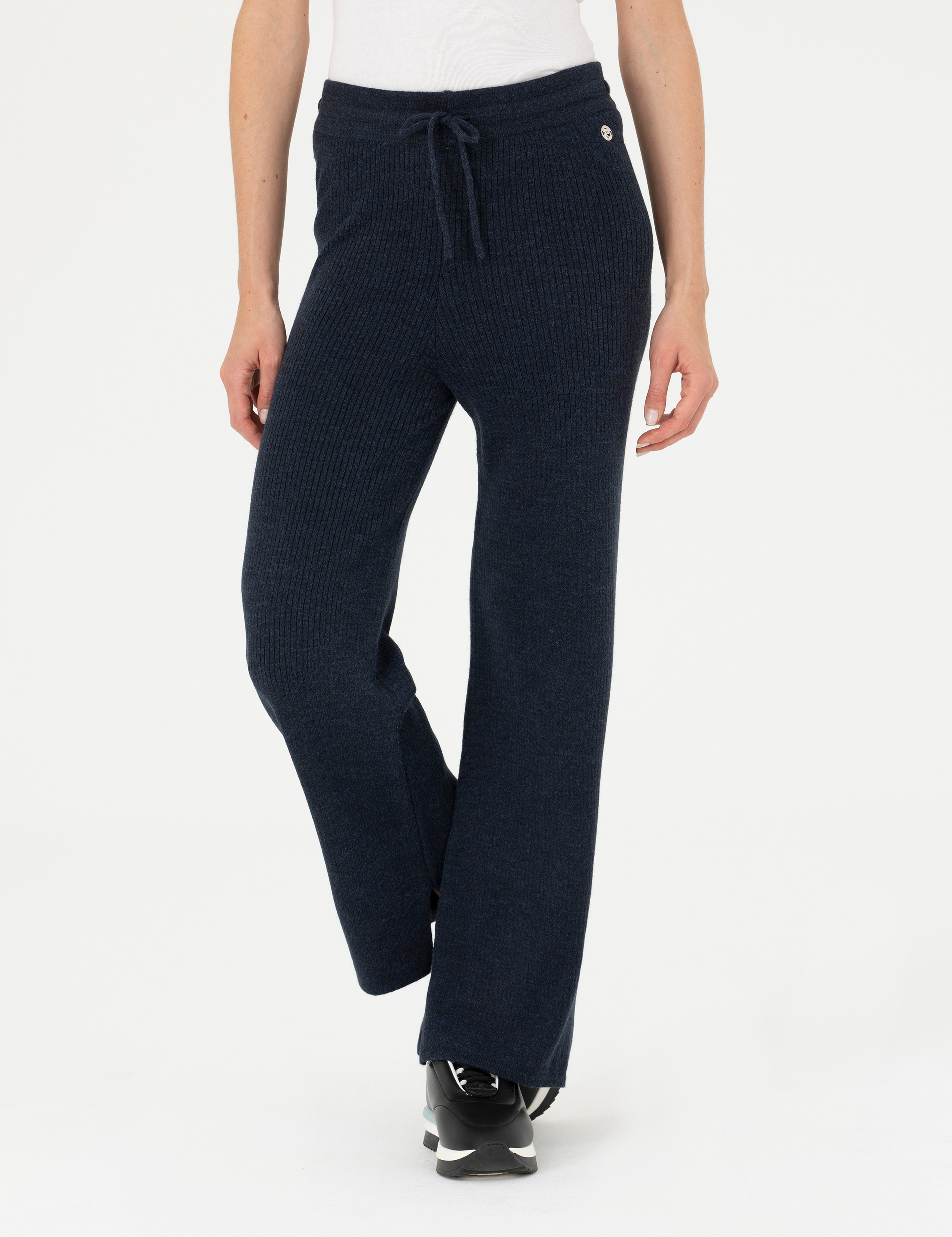 Lacivert Loose Fit Triko Pantolon - Image 2