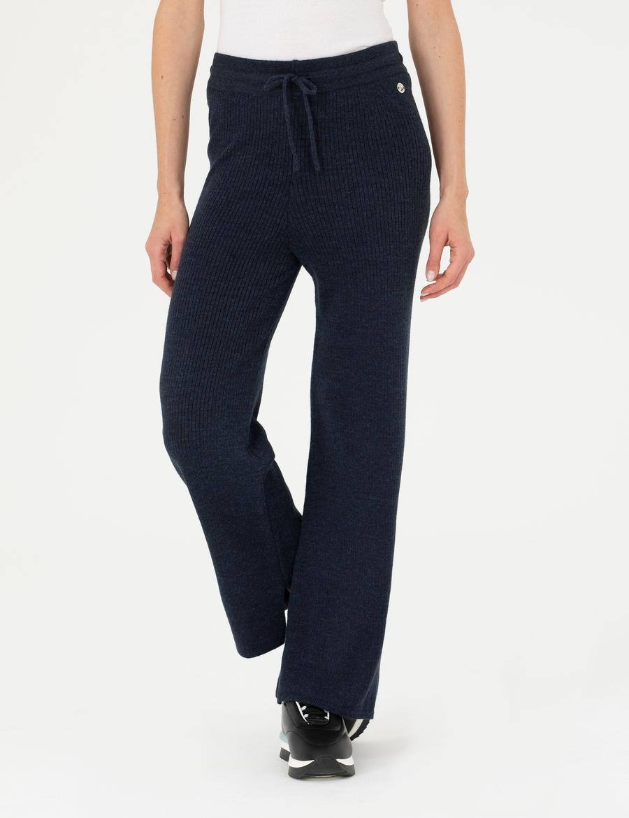 Lacivert Loose Fit Triko Pantolon