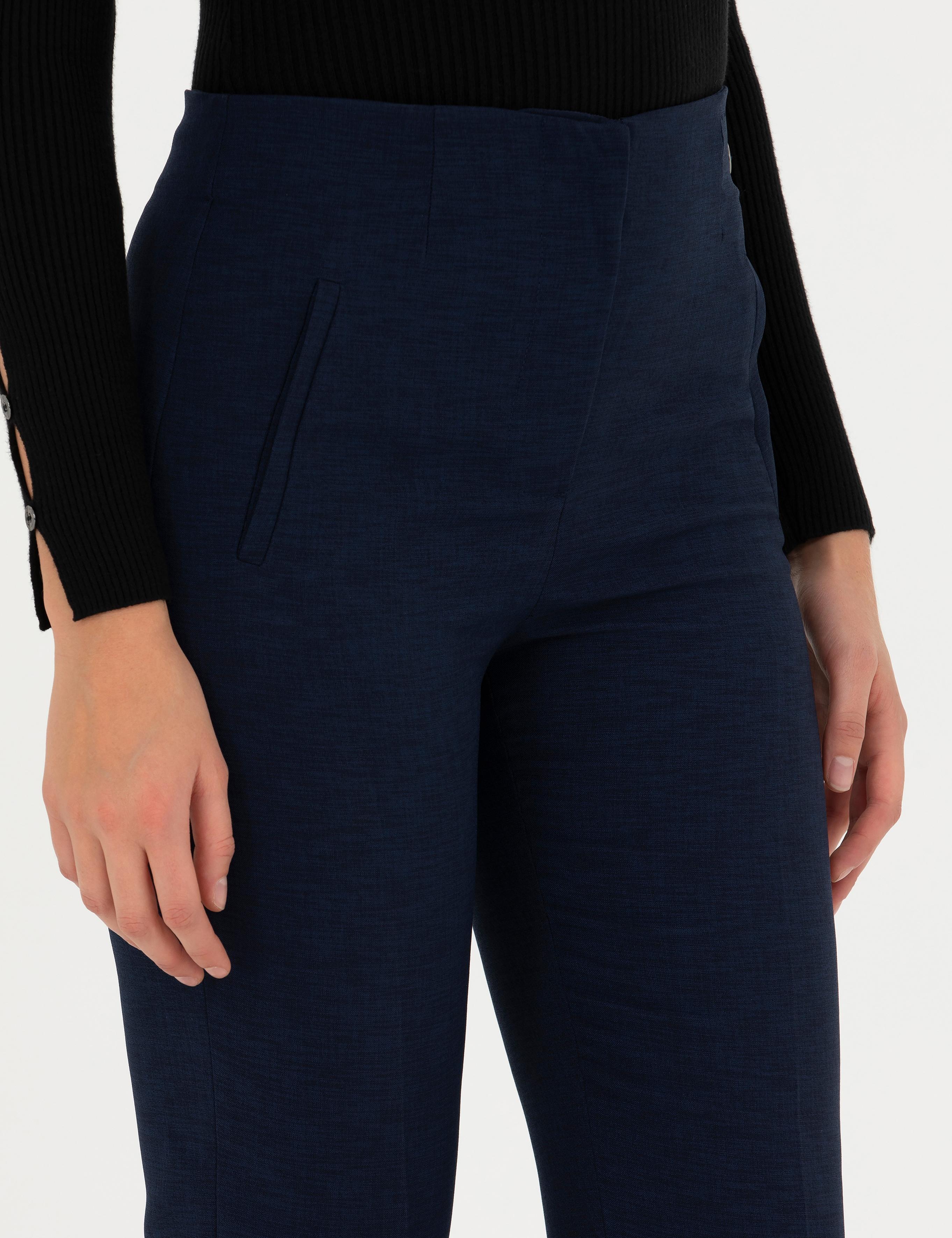 Lacivert Carrot Fit Kumaş Pantolon