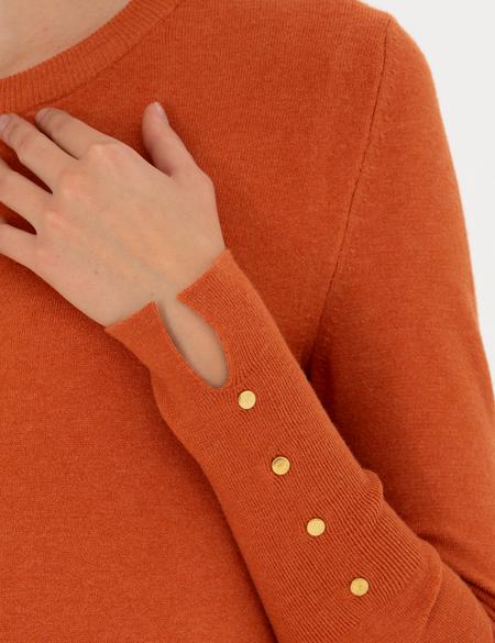 Kiremit Slim Fit Bisiklet Yaka Kazak - 50276205017