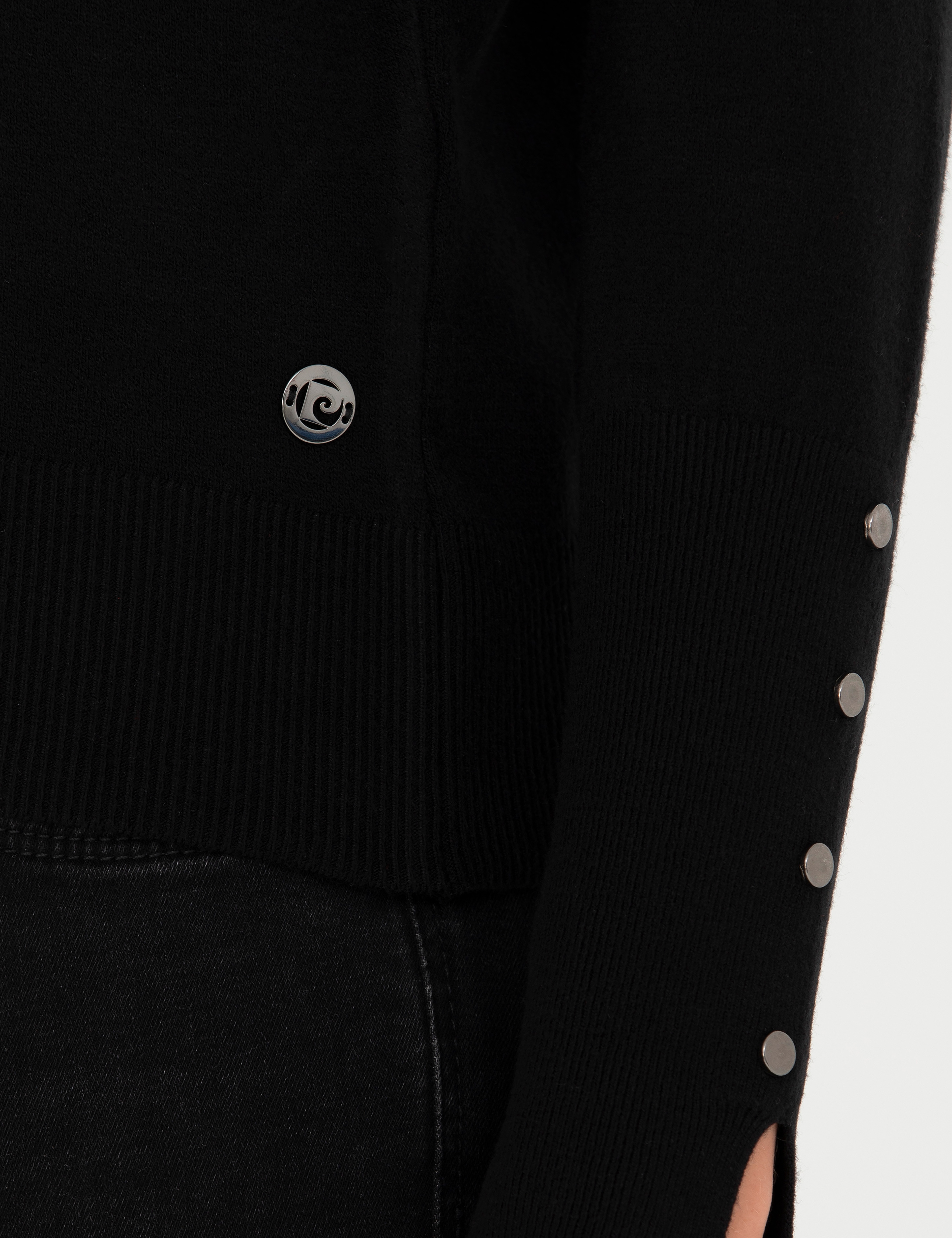 Siyah Slim Fit Bisiklet Yaka Kazak - Image 7