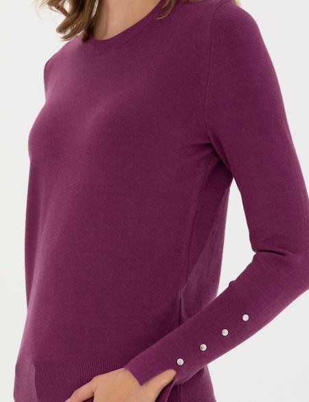 Menekşe Slim Fit Bisiklet Yaka Kazak - 50276205045