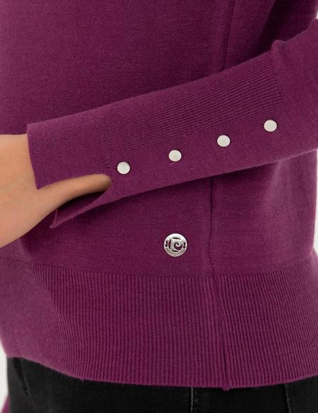 Menekşe Slim Fit Bisiklet Yaka Kazak - 50276205045