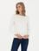 Ekru Slim Fit Bisiklet Yaka Kazak