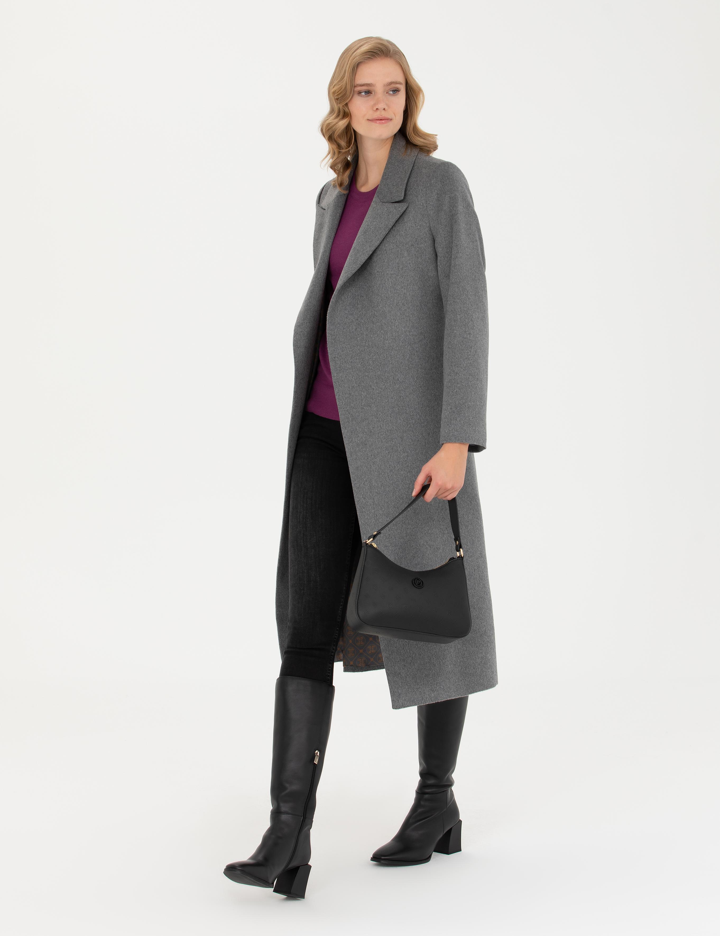 Antrasit Kaşe Kaban