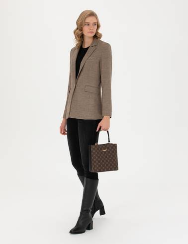 Camel Slim Fit Ceket