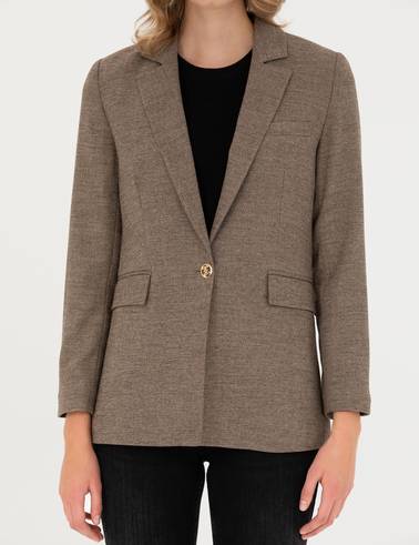 Camel Slim Fit Ceket
