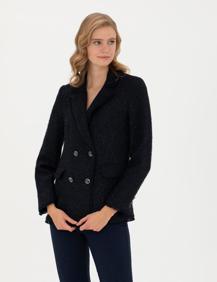 Lacivert Slim Fit Ceket