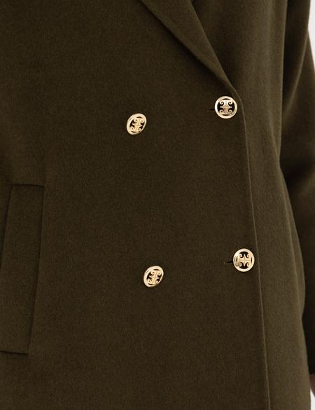 Haki Comfort Fit Kaşe Kaban - 50272236047