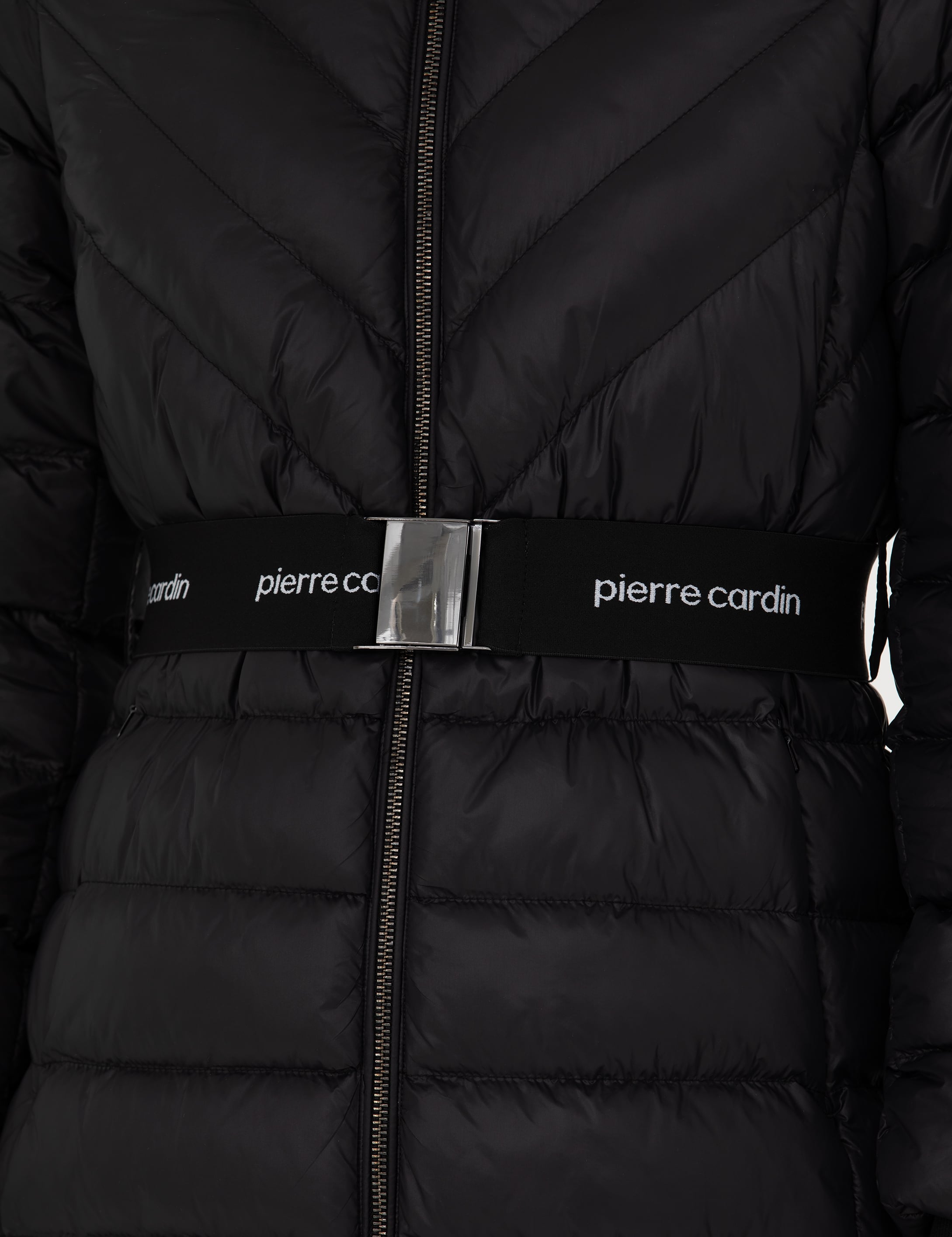 Pierre Cardin Siyah Kapüşonlu Kaban görsel 7