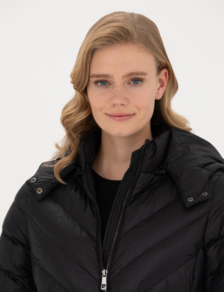 Siyah Kapüşonlu Kaban - 50272489001