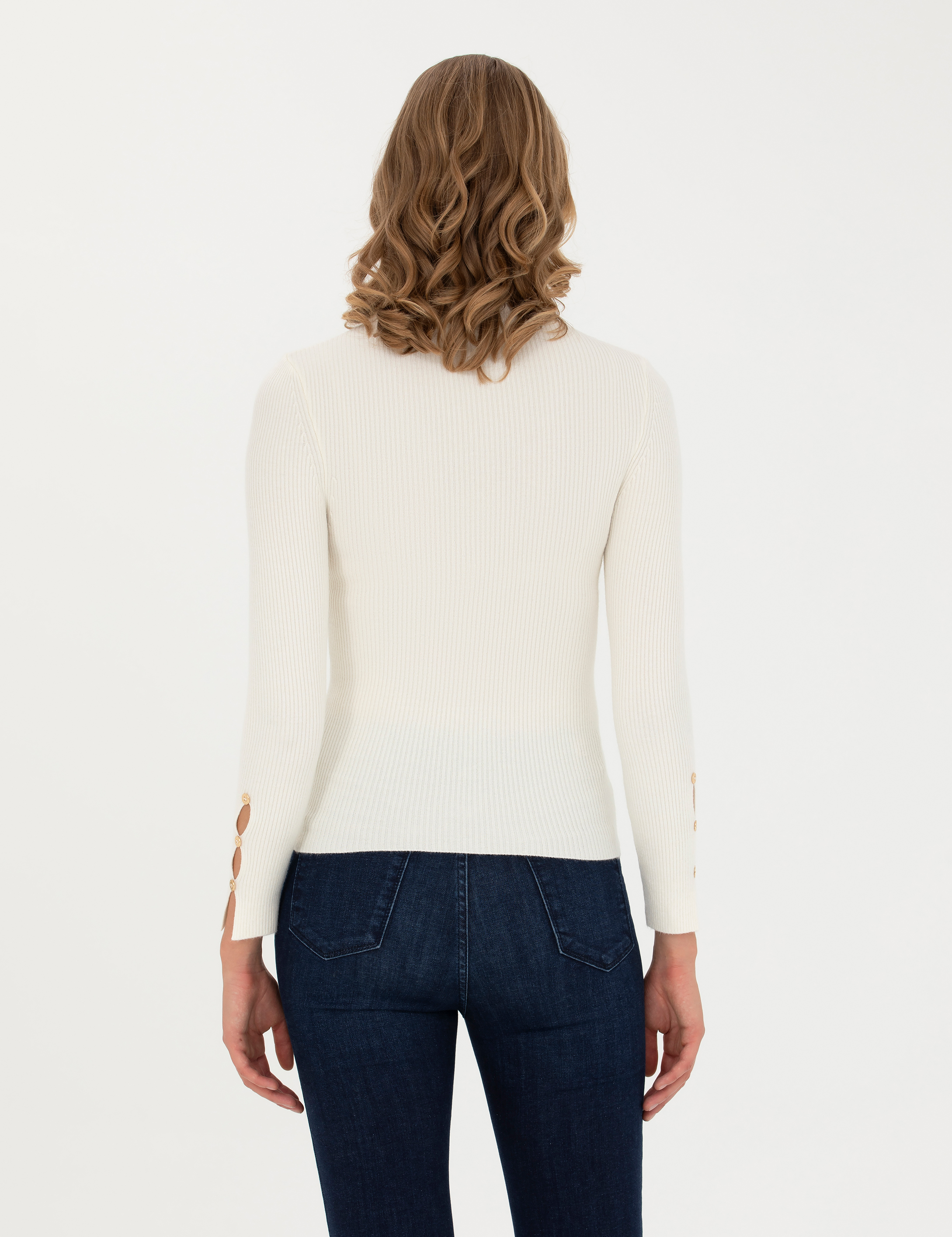 Pierre Cardin Ekru Extra Slim Fit Balıkçı Yaka Kazak görsel 4