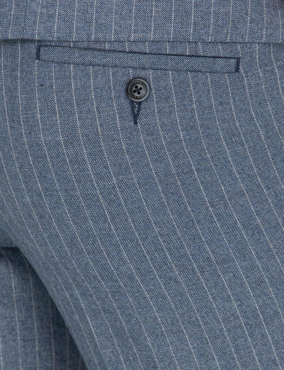 Koyu Mavi Ex. Slim Fit Çizgili Takım Elbise - 50274388044