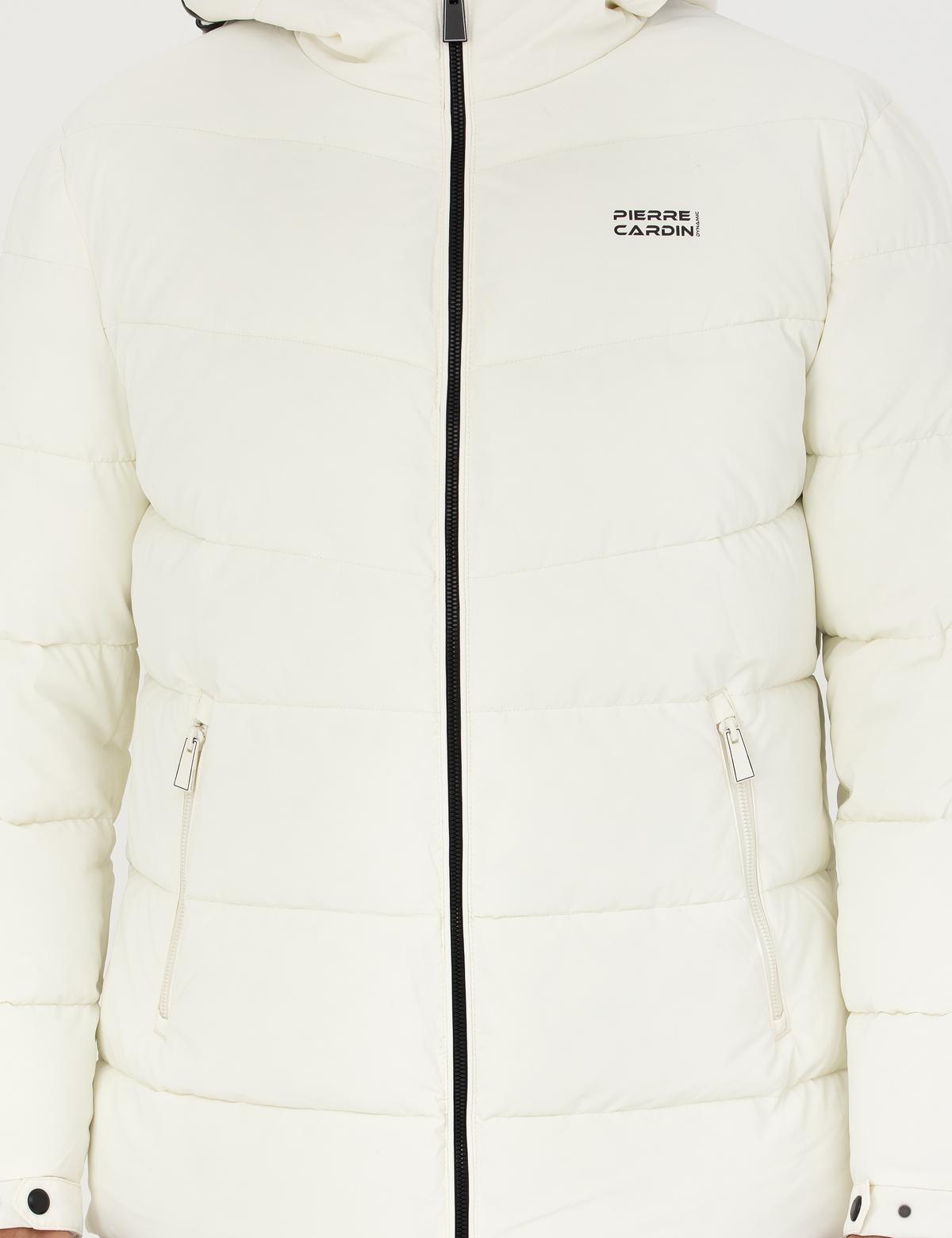 Ekru Kapüşonlu Spor Mont - 50272325038