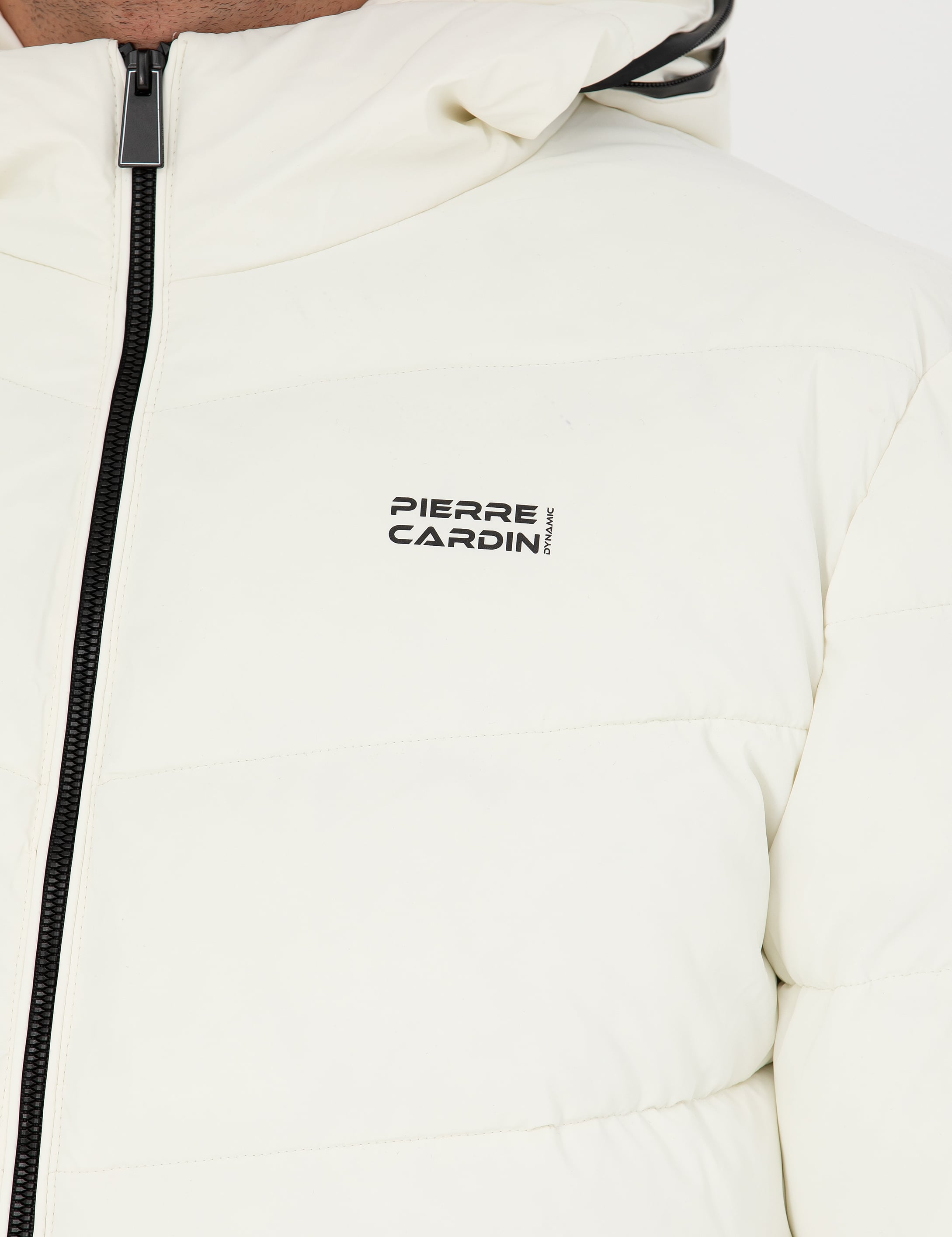 Pierre Cardin Ekru Kapüşonlu Spor Mont görsel 7