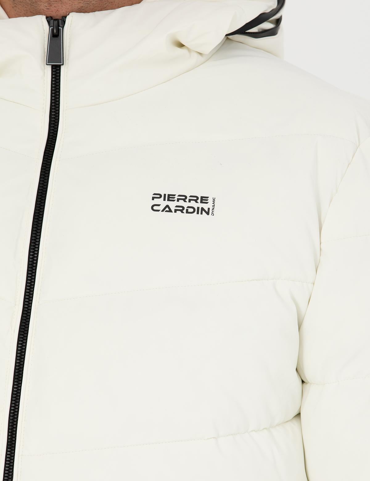 Ekru Kapüşonlu Spor Mont - 50272325038