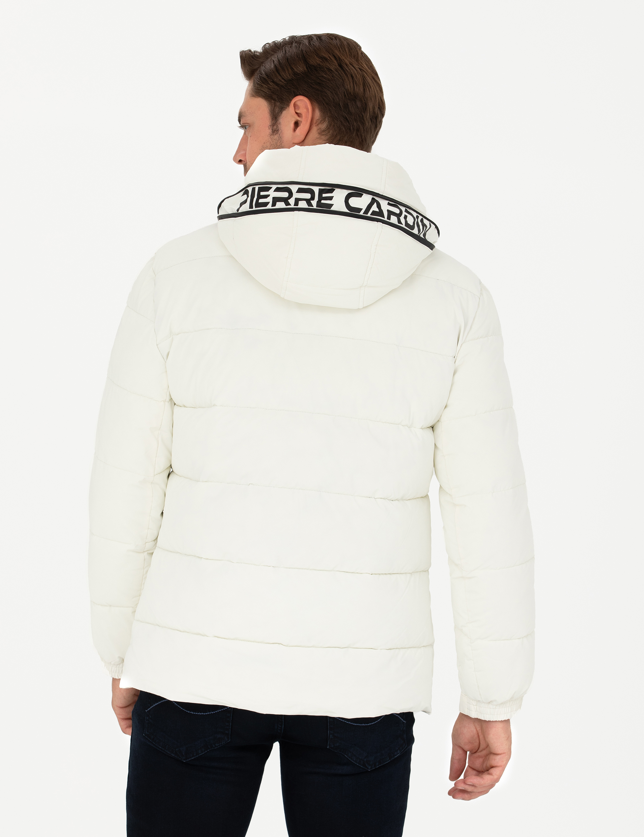 Pierre Cardin Ekru Kapüşonlu Spor Mont görsel 5