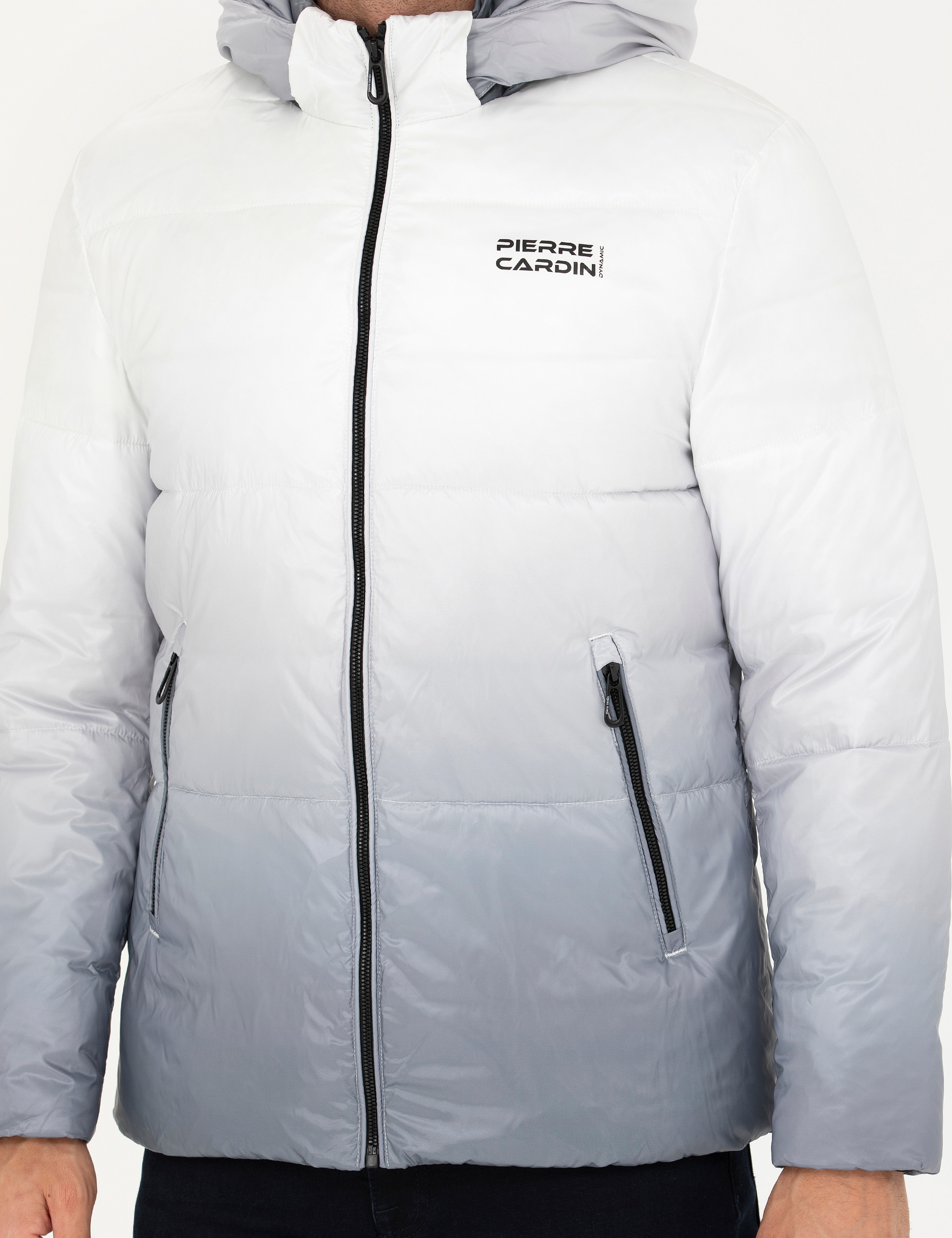 Gri Kapüşonlu Spor Mont - Image 6