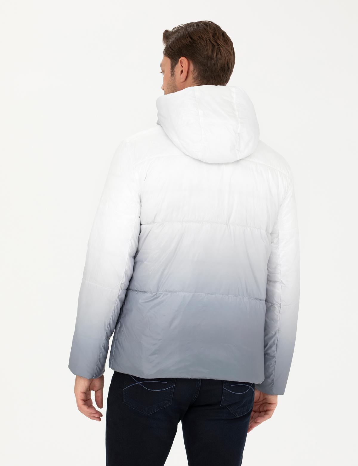 Gri Kapüşonlu Spor Mont - 50272840032