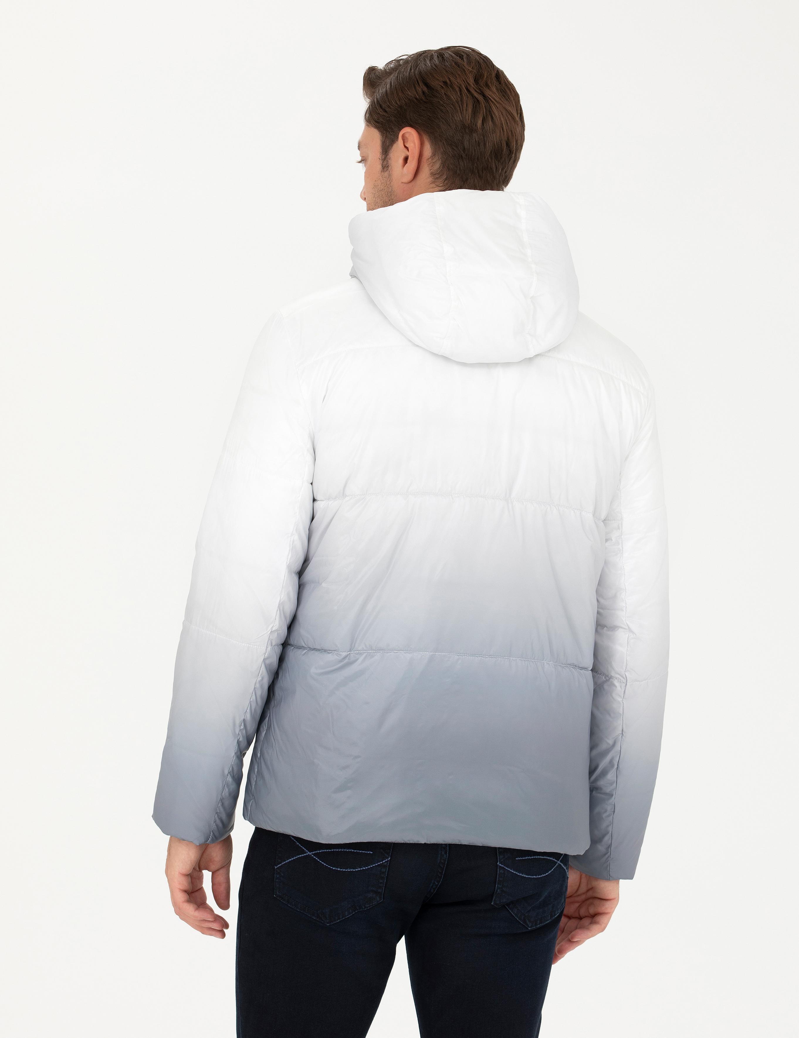 Gri Kapüşonlu Spor Mont