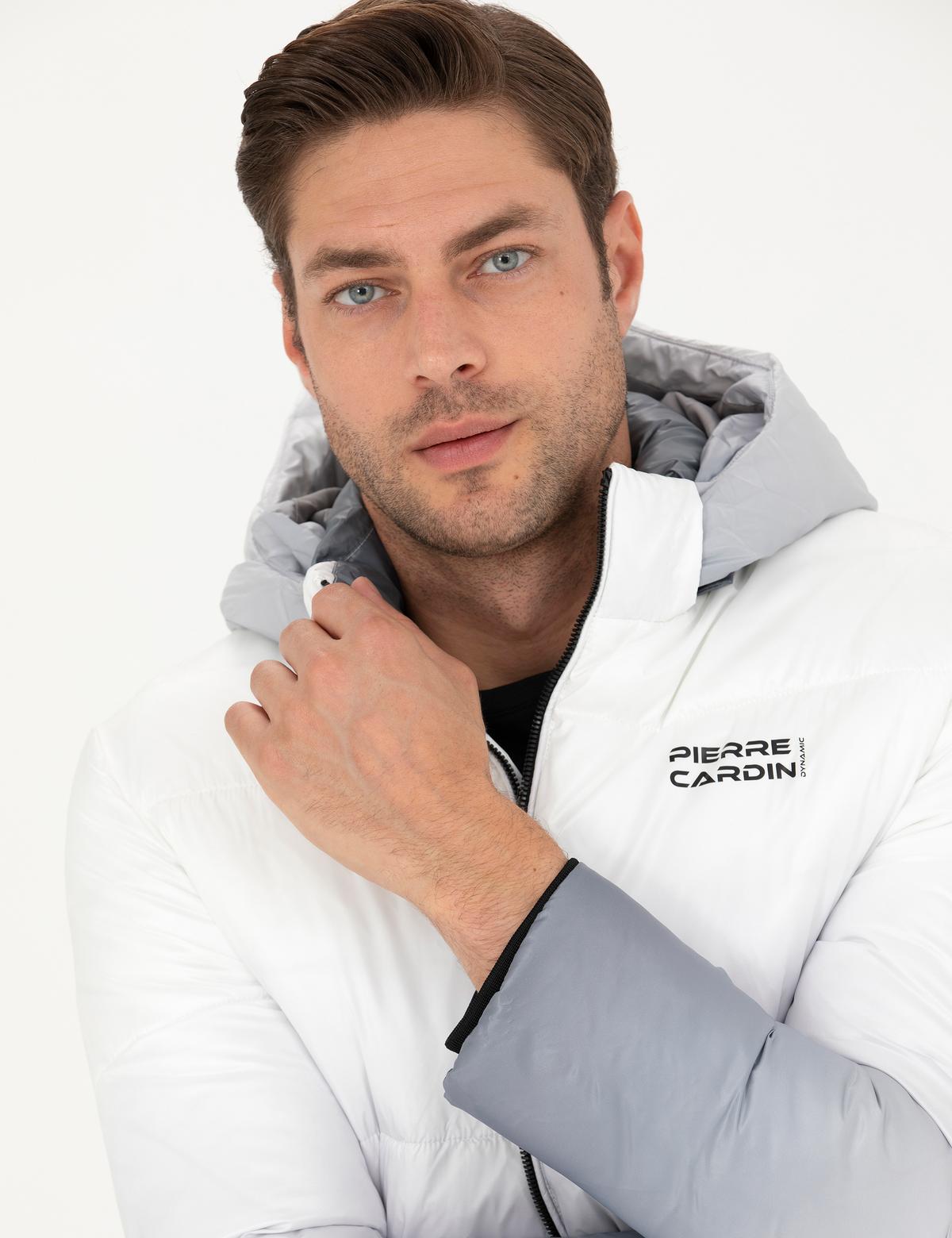 Gri Kapüşonlu Spor Mont - 50272840032