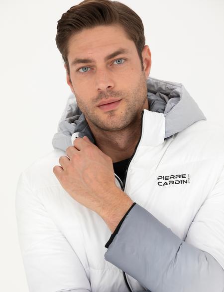 Gri Kapüşonlu Spor Mont - 50272840032